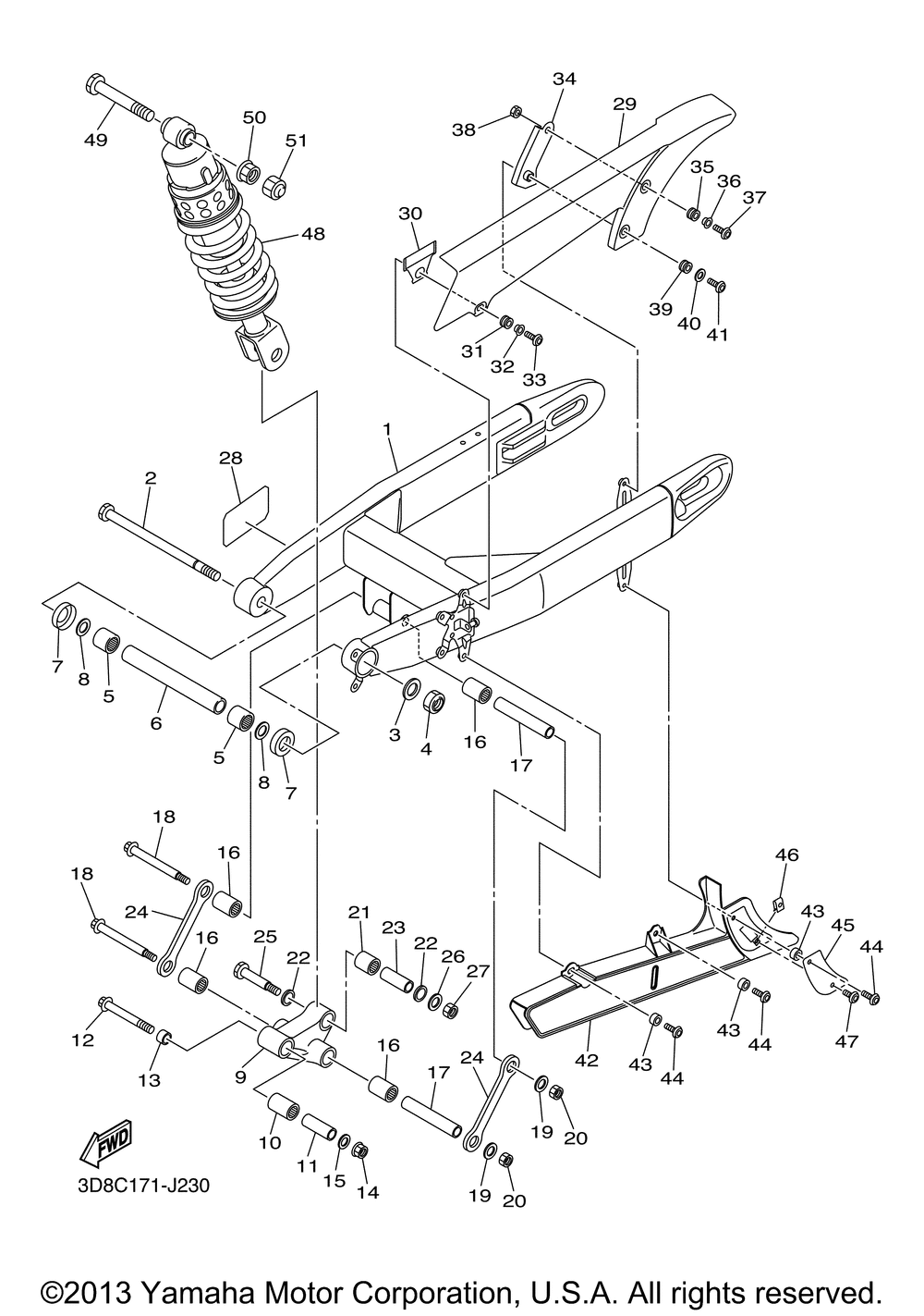 Rear arm suspension