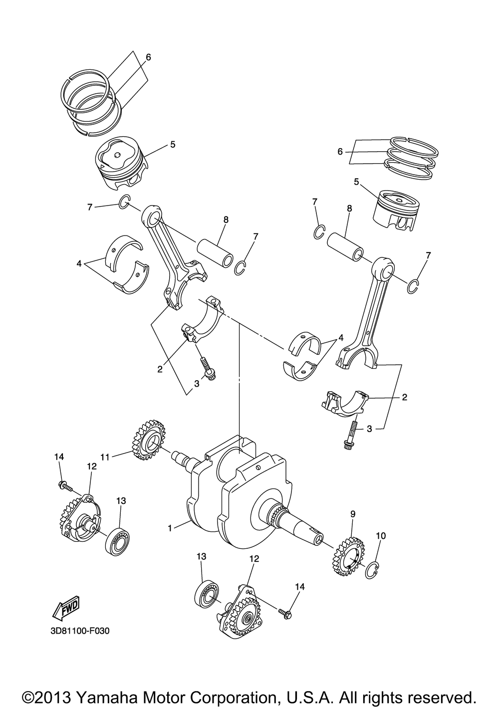 Crankshaft piston