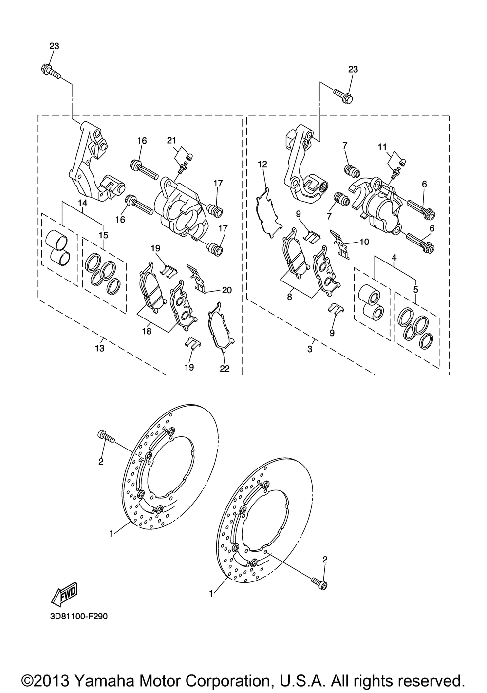 Front brake caliper