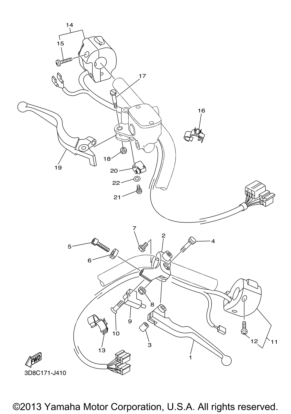 Handle switch lever