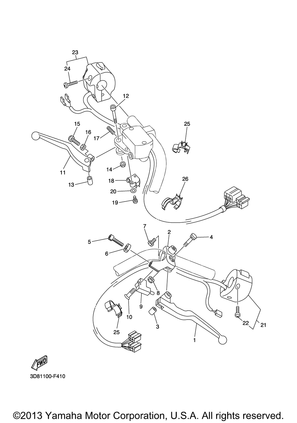 Handle switch lever