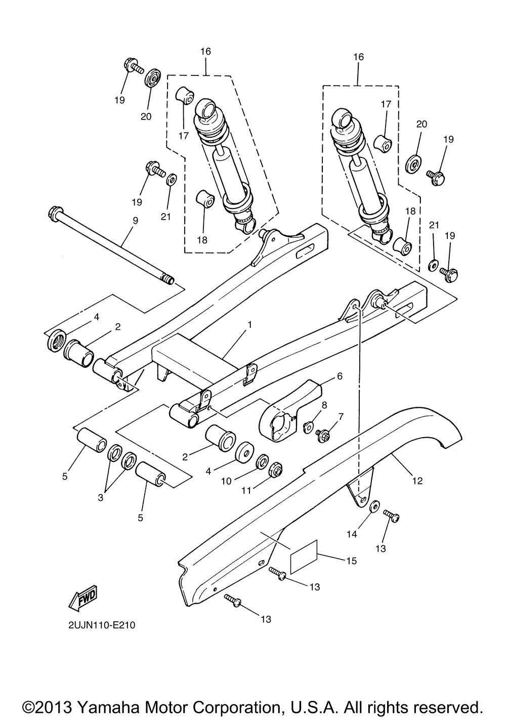 Rear arm suspension