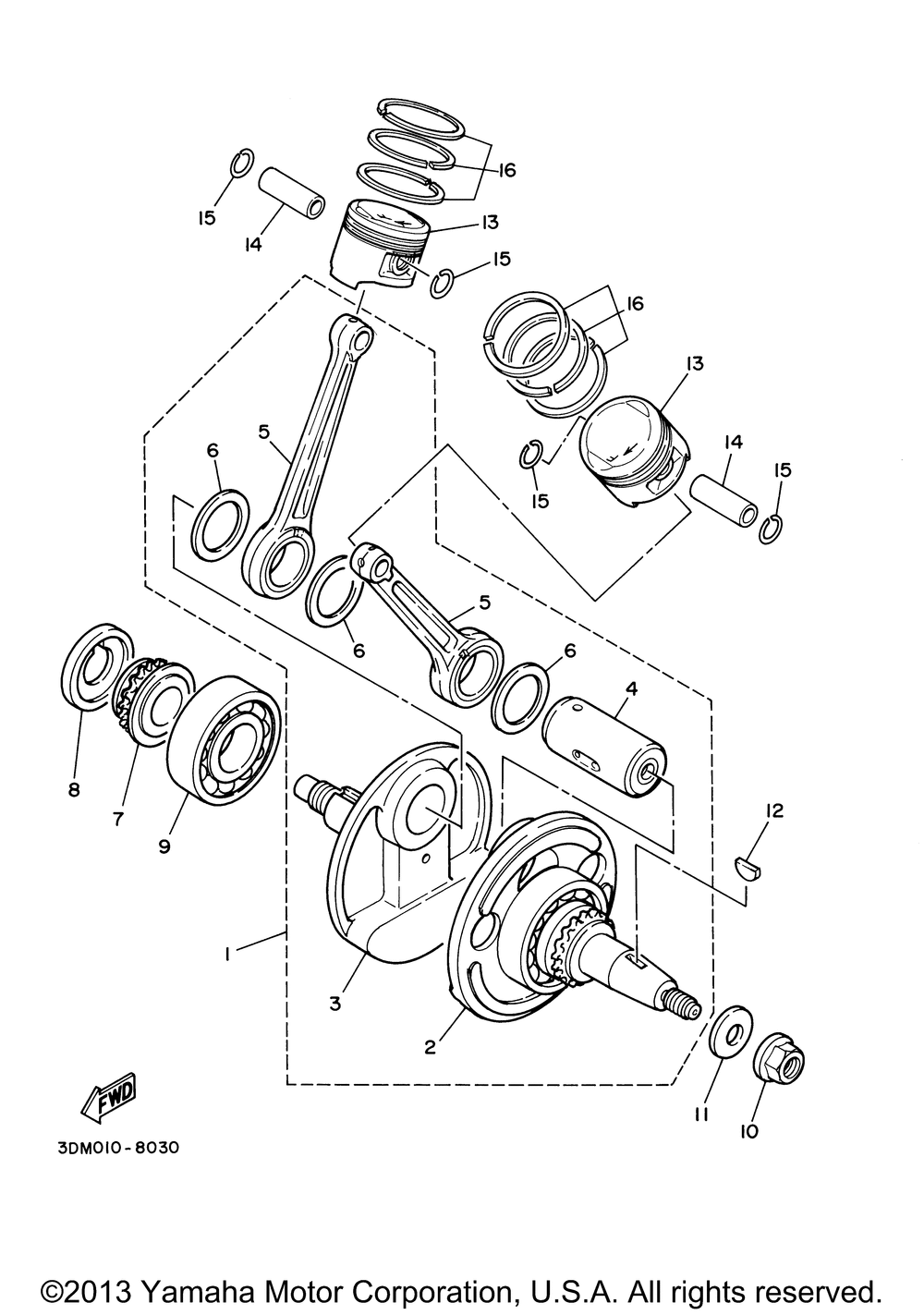 Crankshaft piston