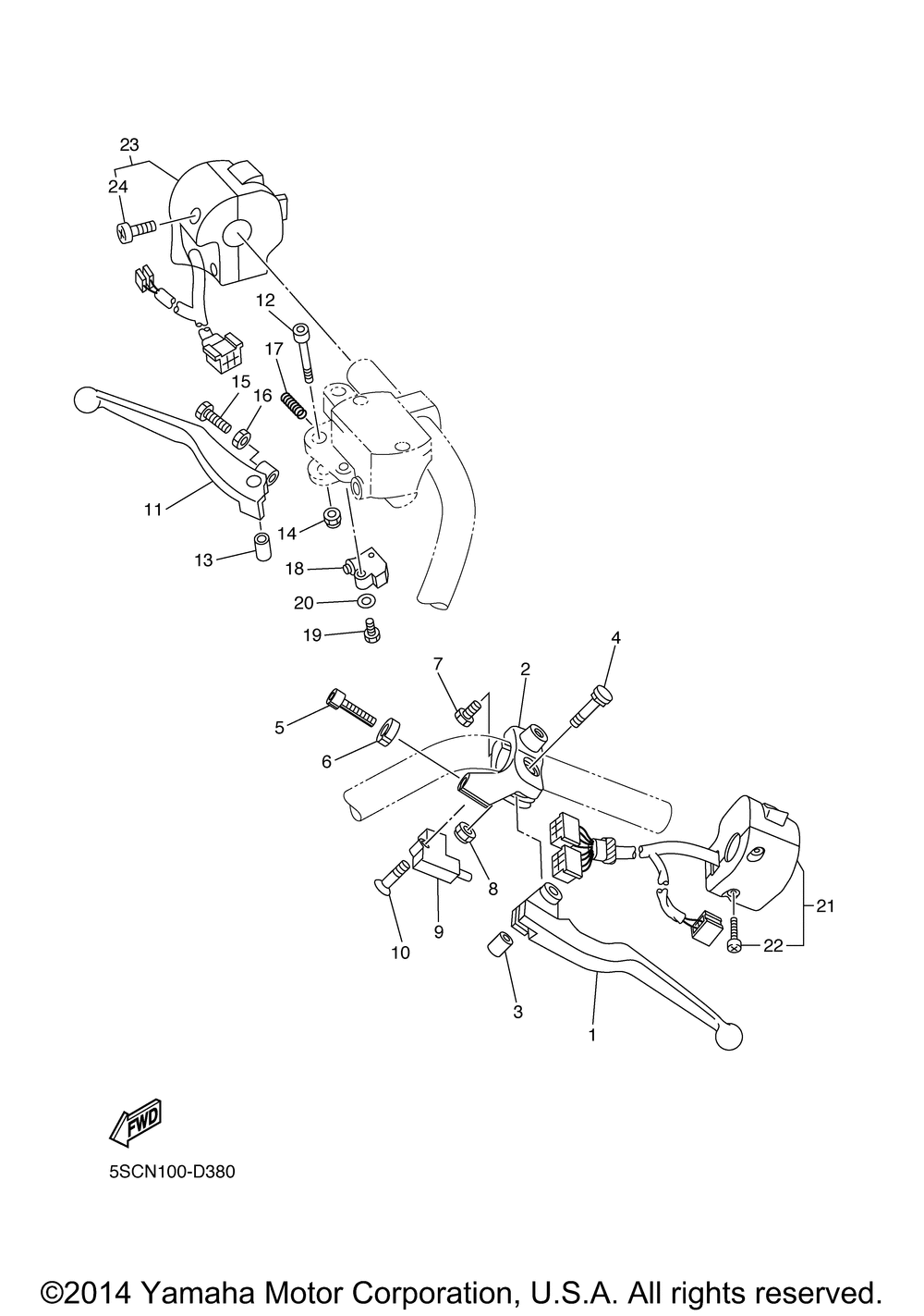 Handle switch lever