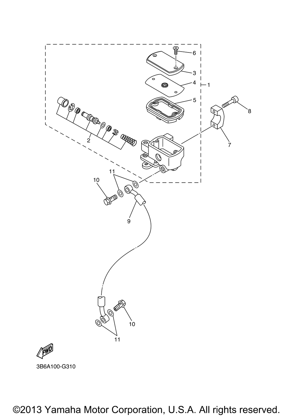 Front master cylinder