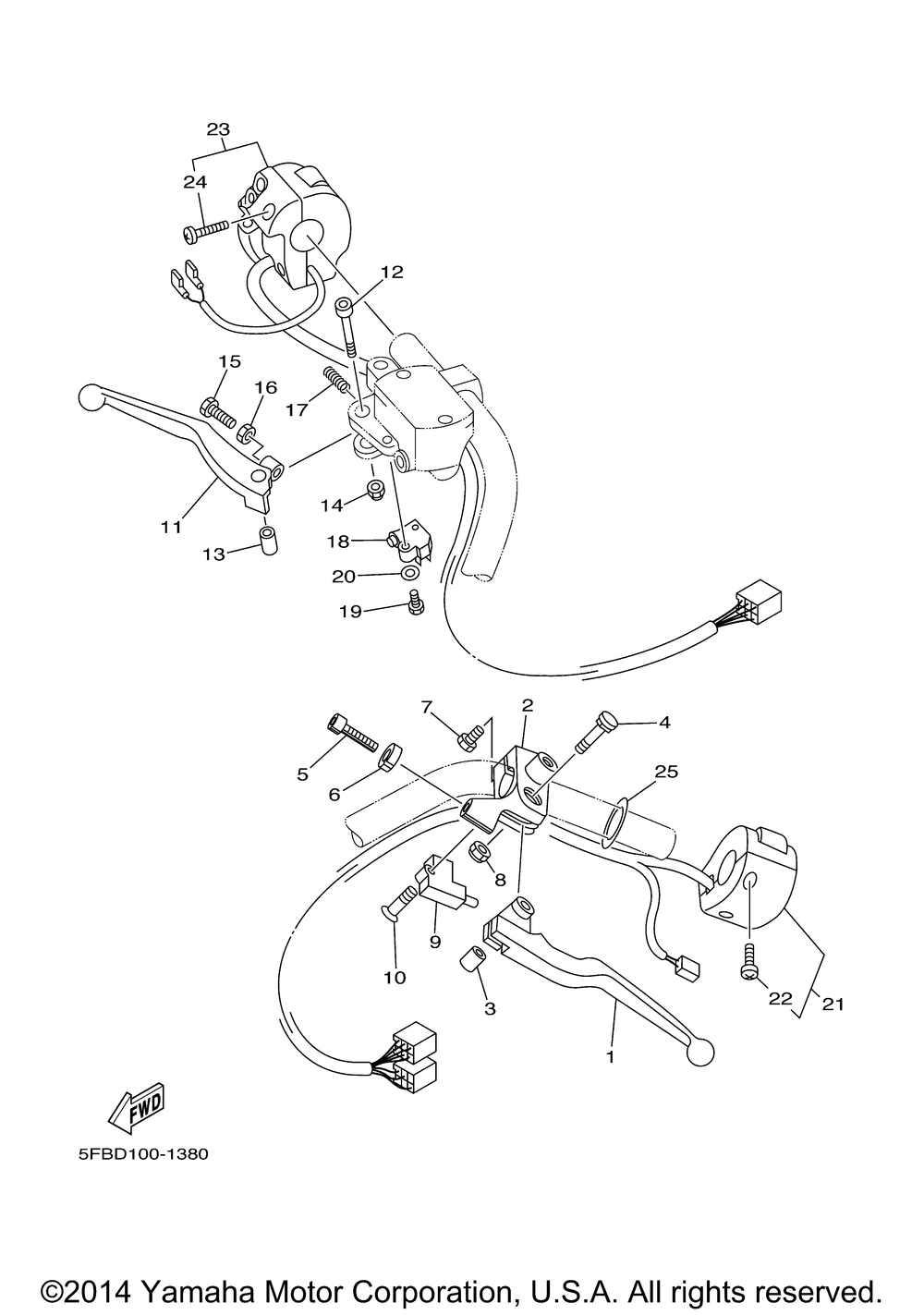 Handle switch lever