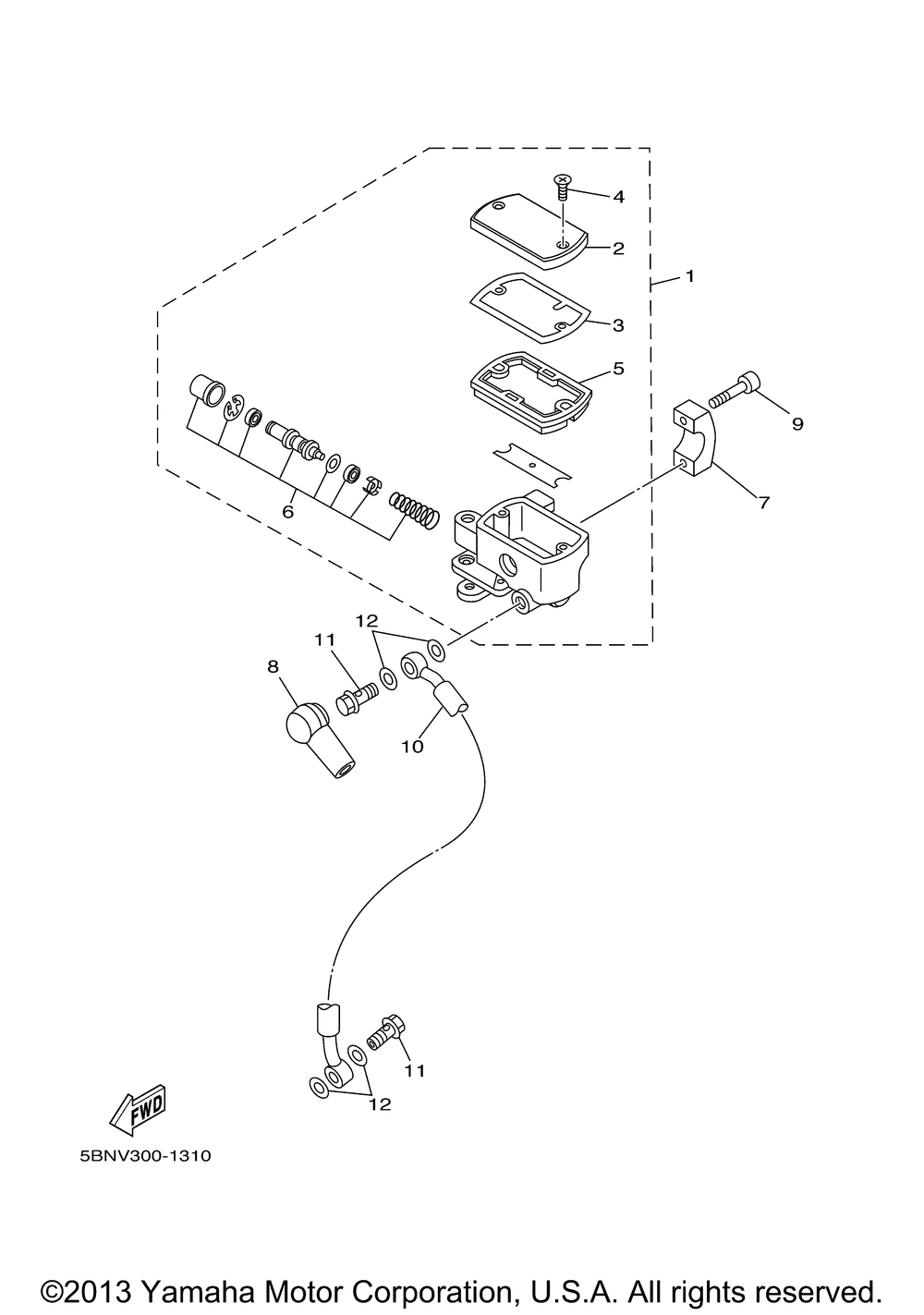 Front master cylinder