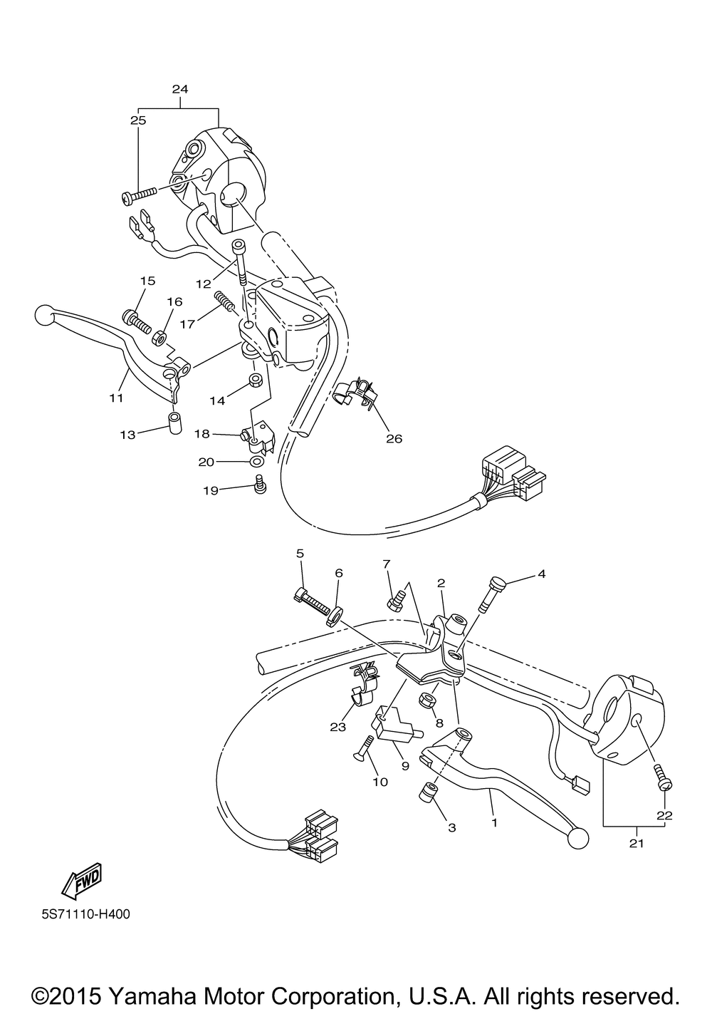 Handle switch lever