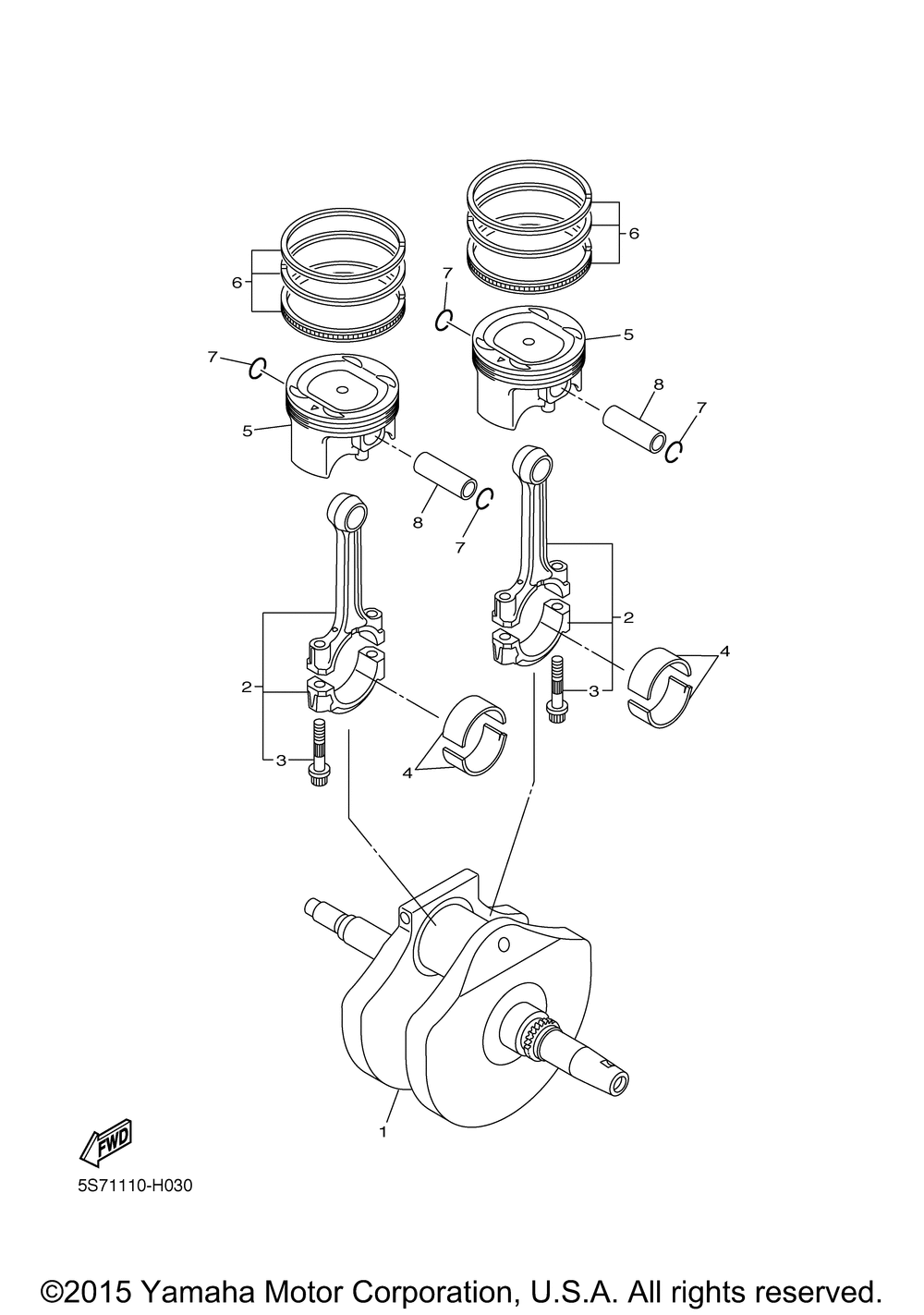 Crankshaft piston