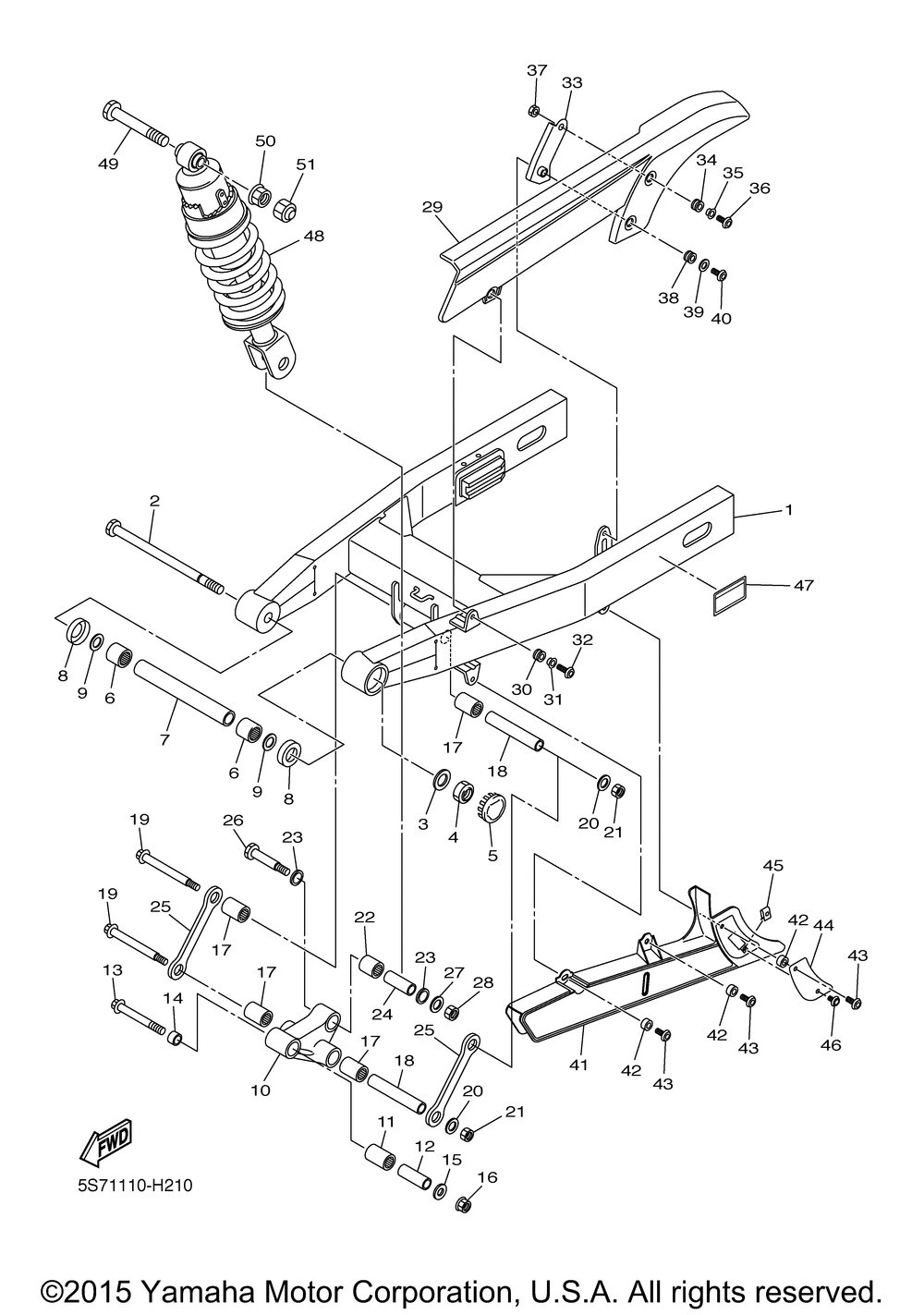 Rear arm suspension