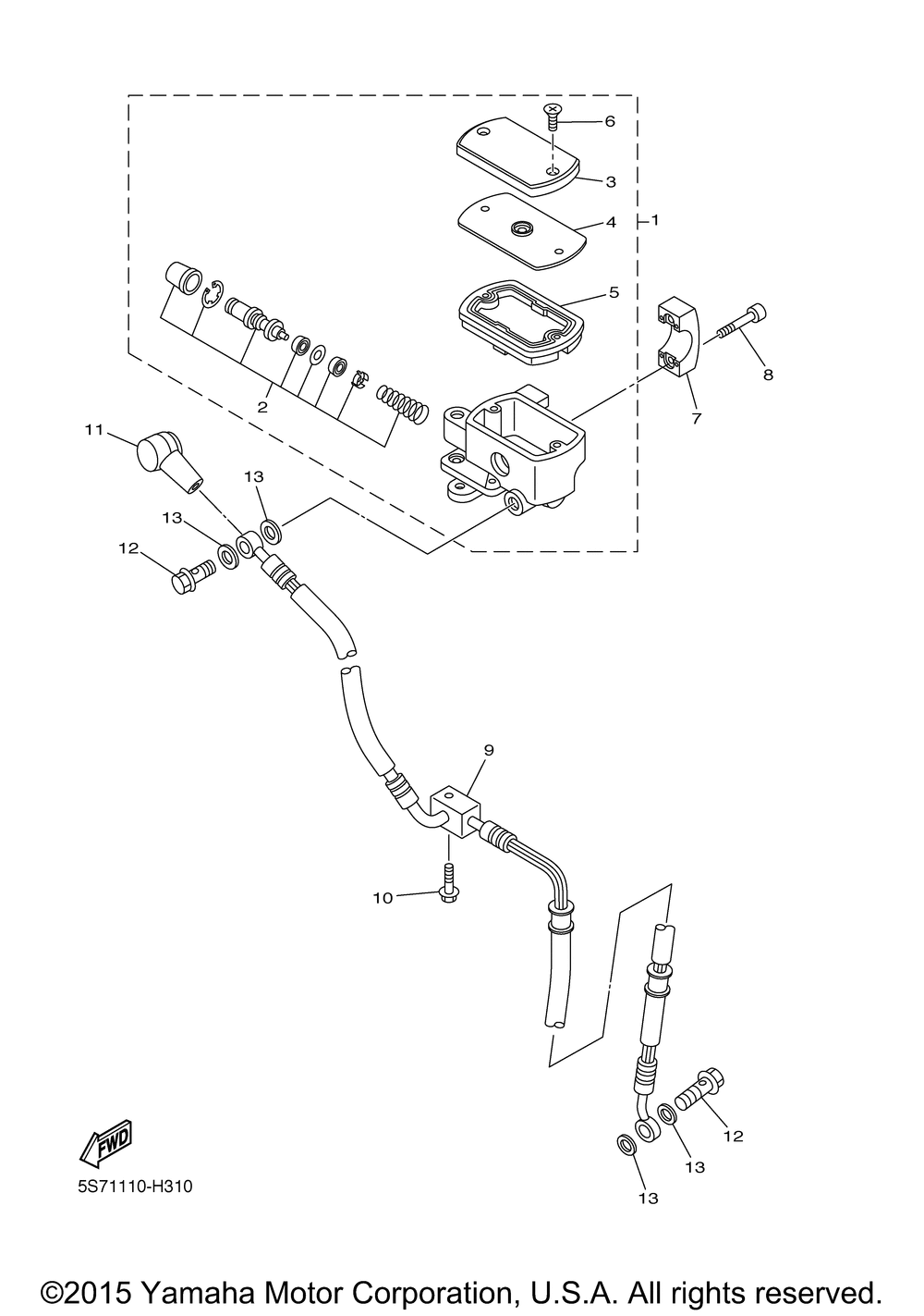 Front master cylinder