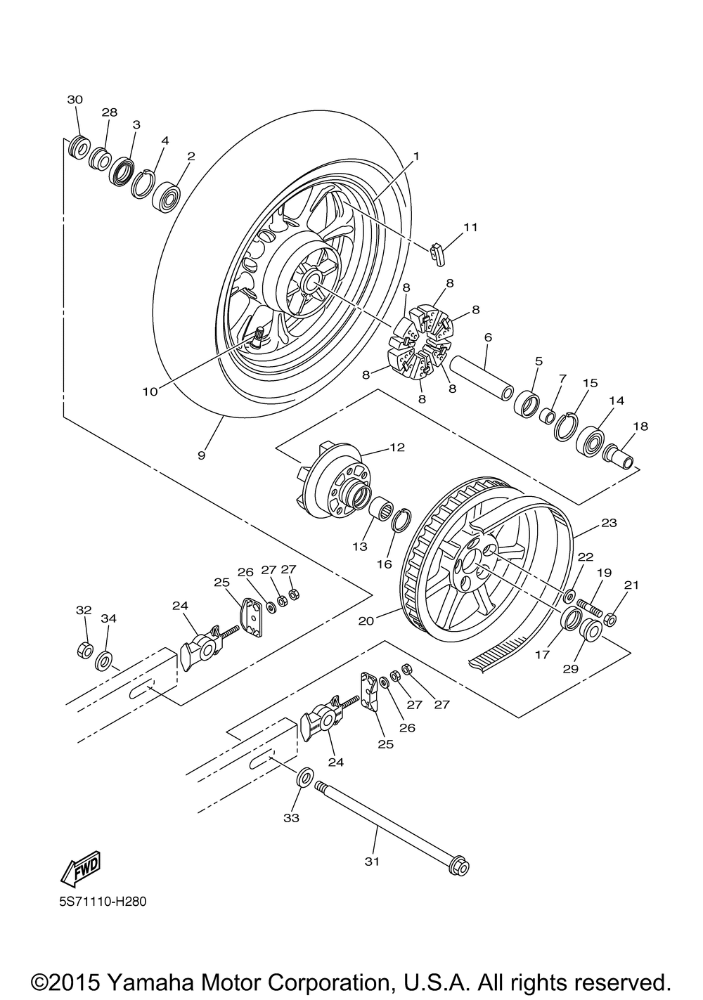 Rear wheel