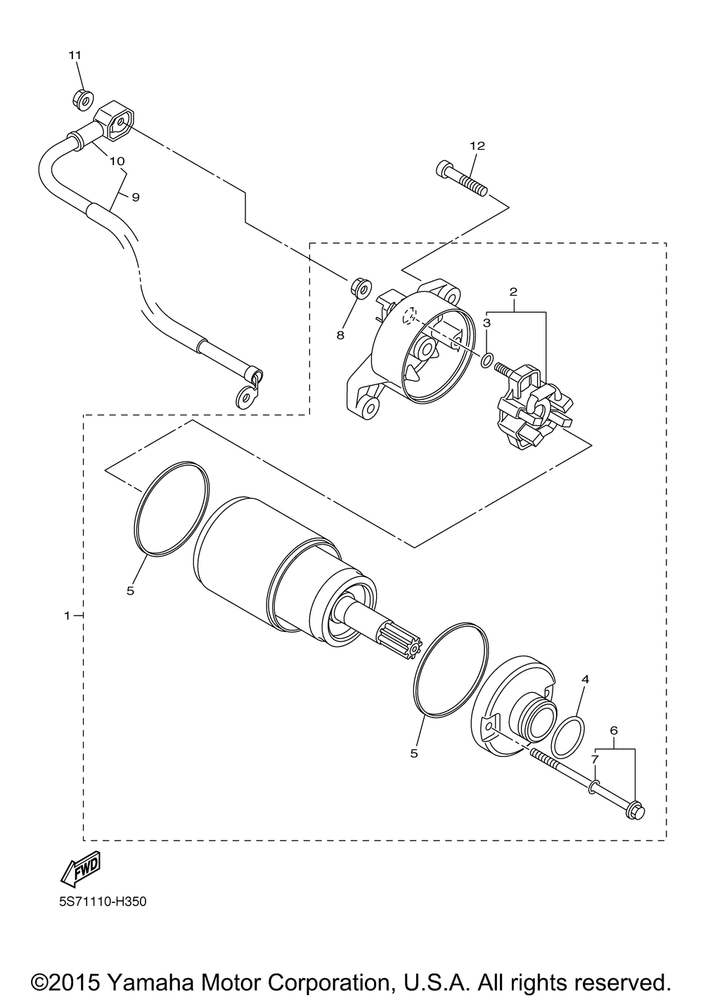 Starting motor