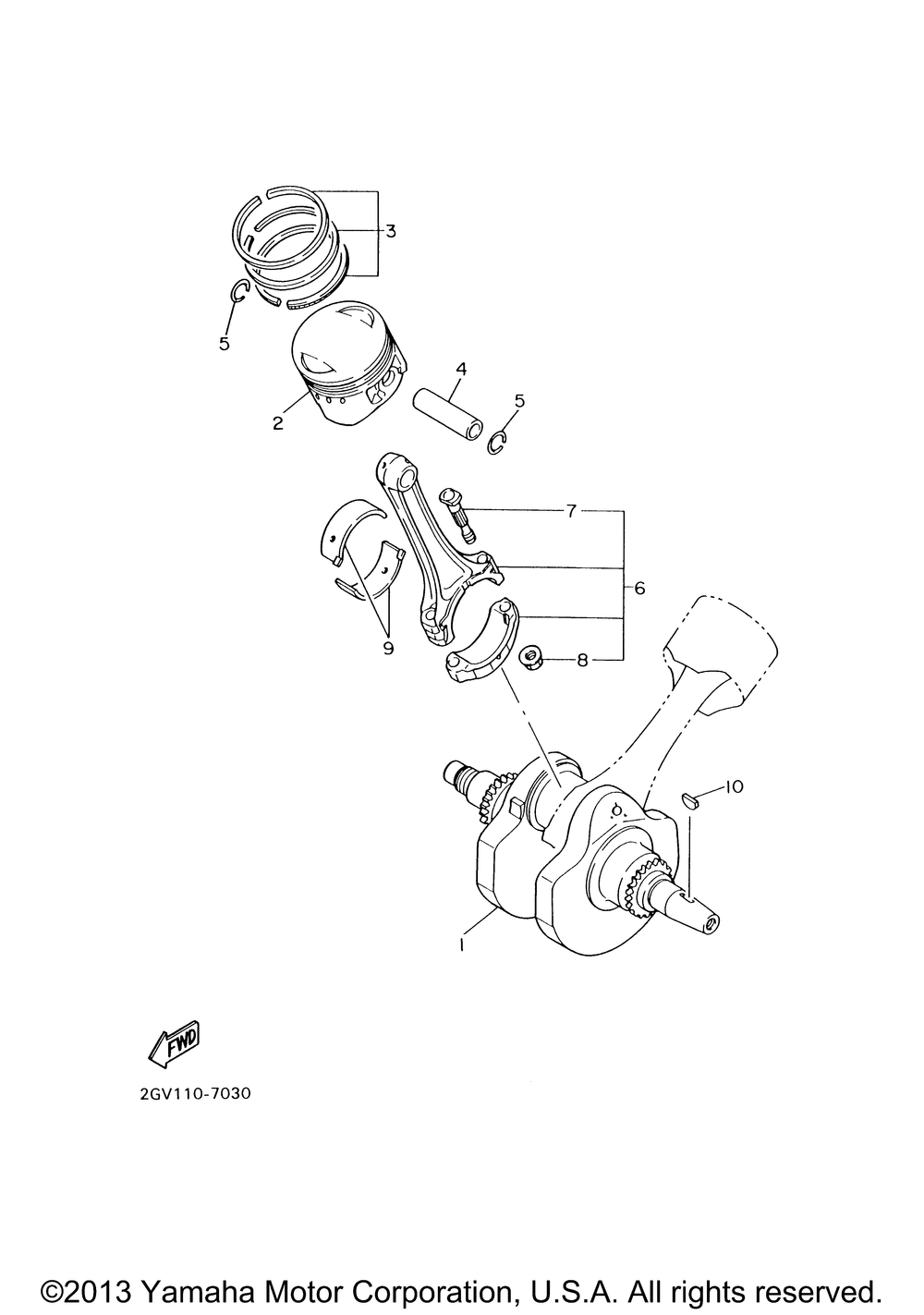 Crankshaft piston