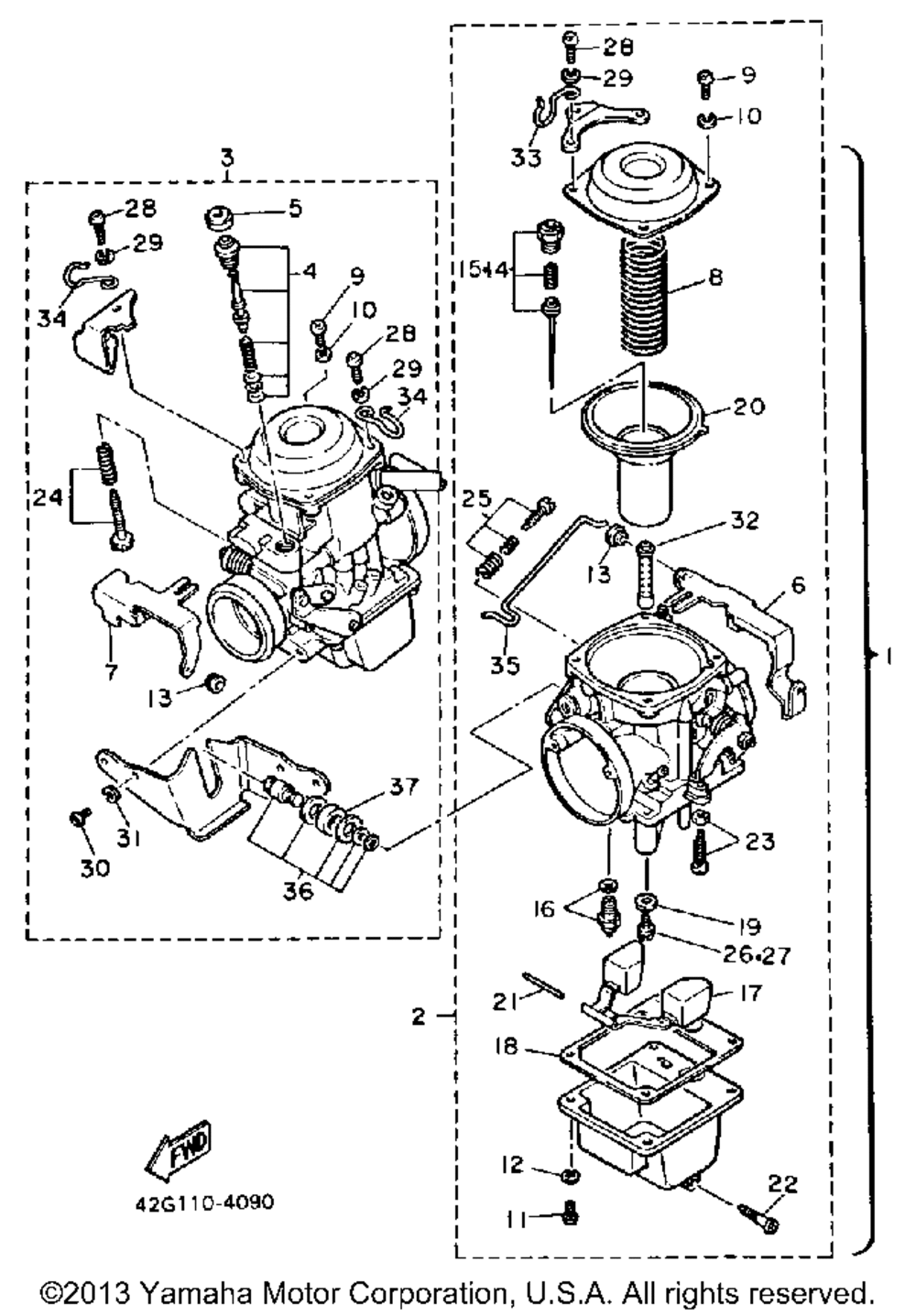 Carburetor xv1000l n