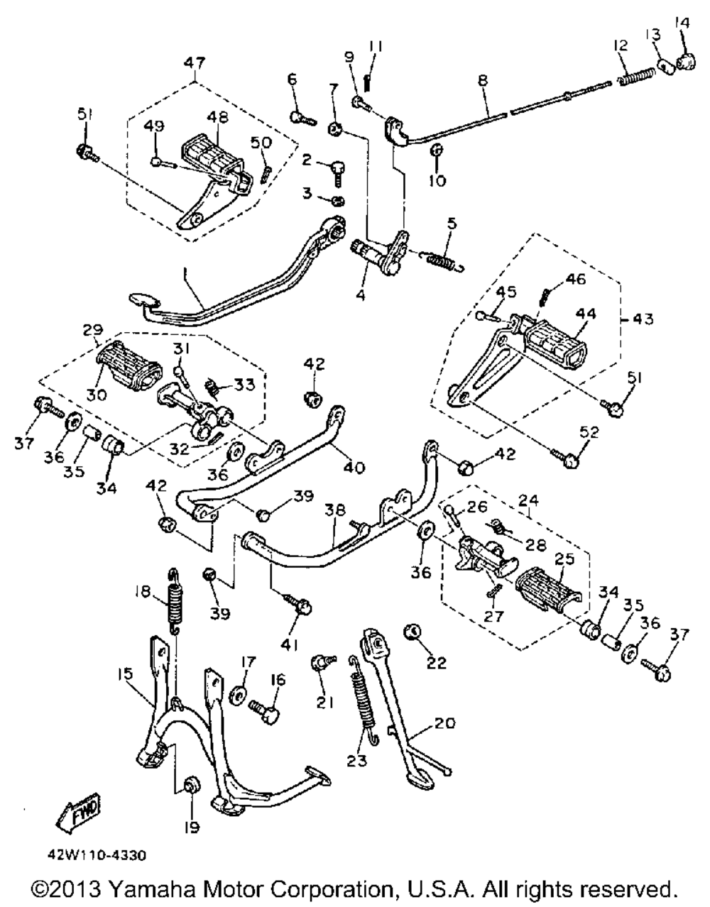 Stand footrest