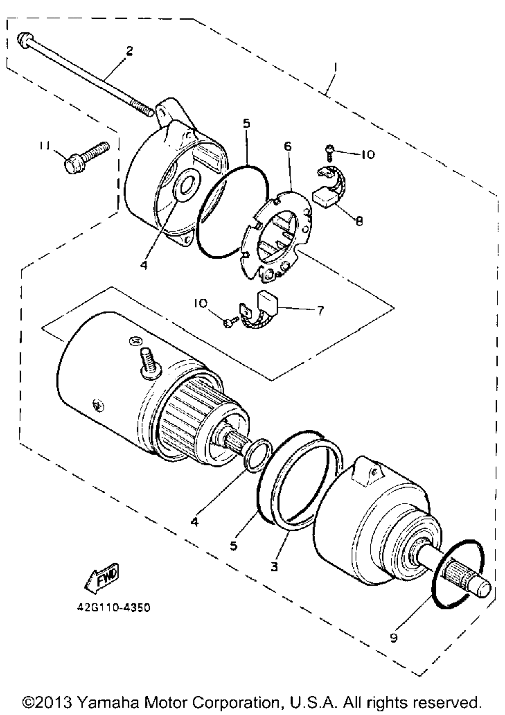 Starting motor