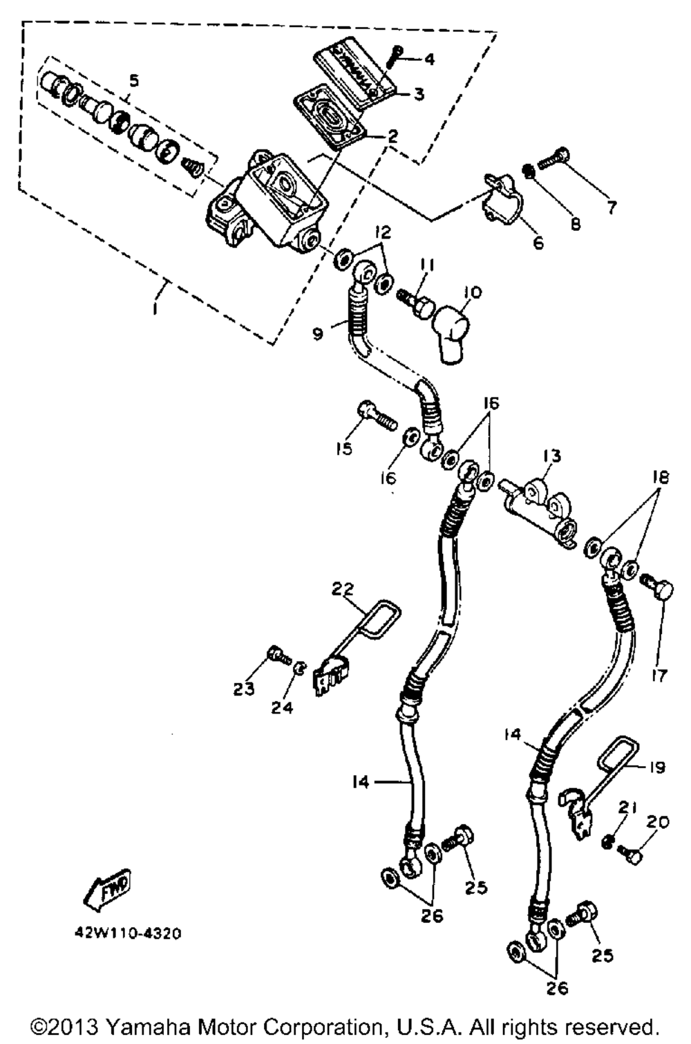 Front master cylinder