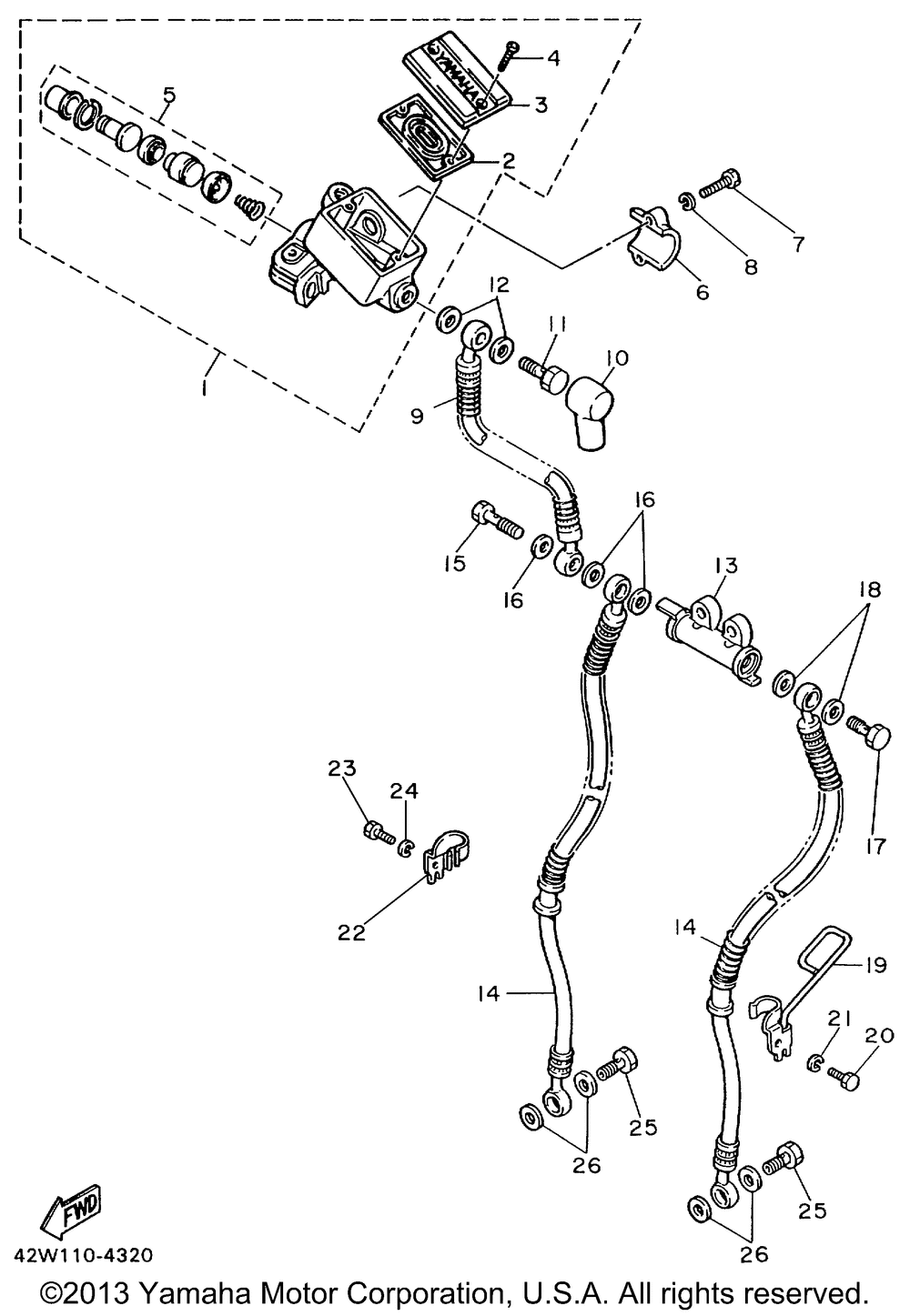 Front master cylinder