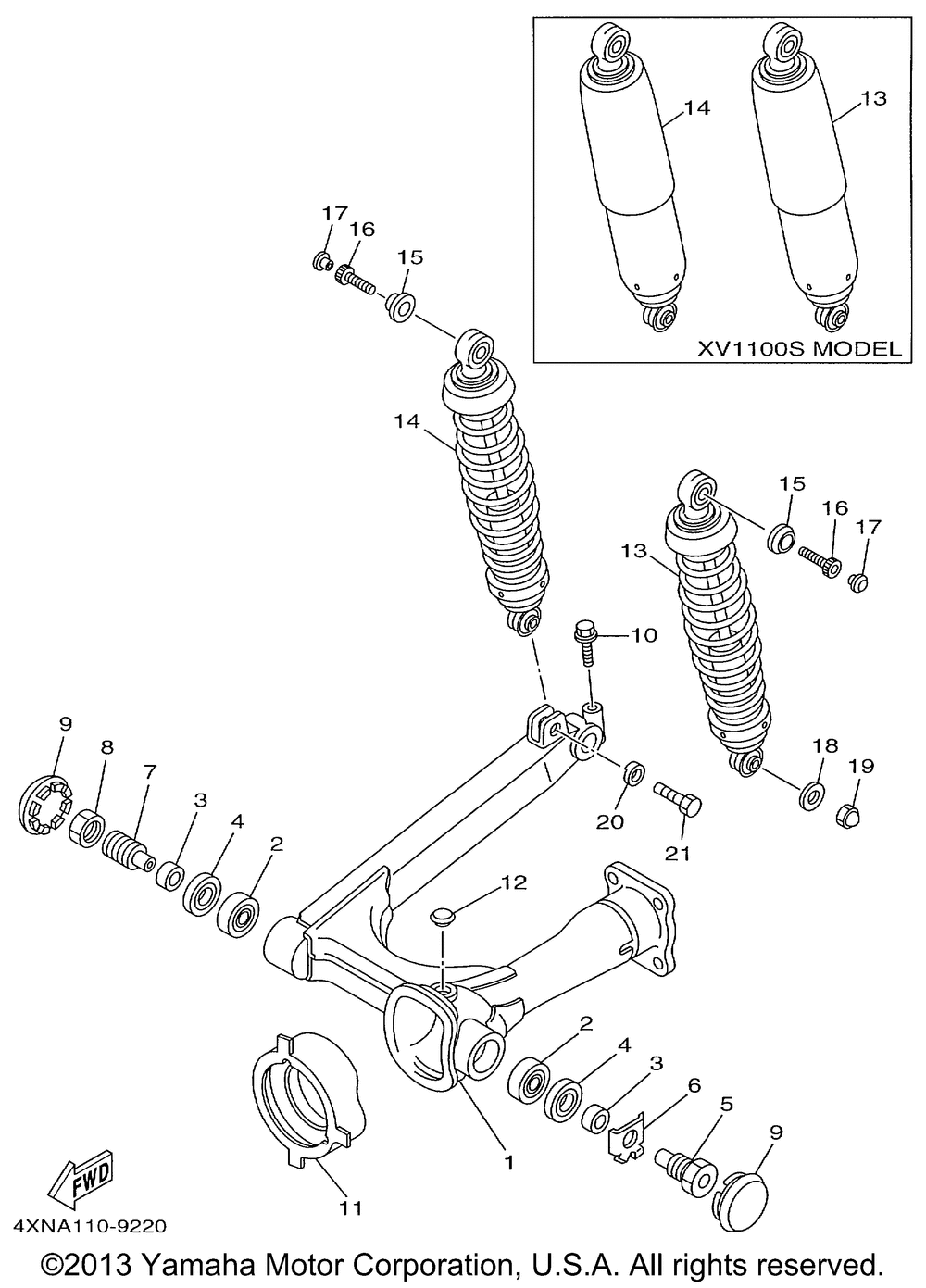 Rear arm suspension