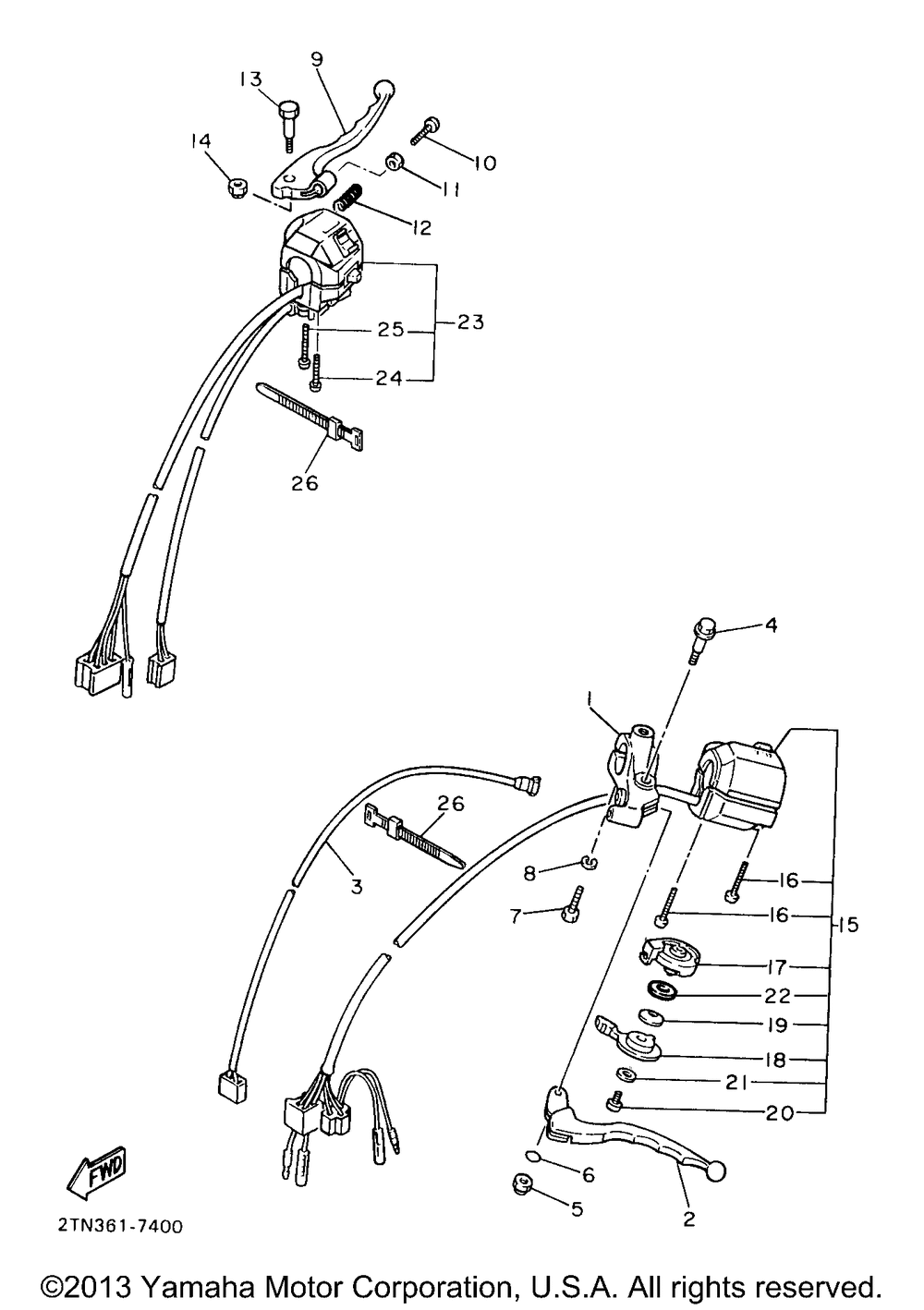 Handle switch lever