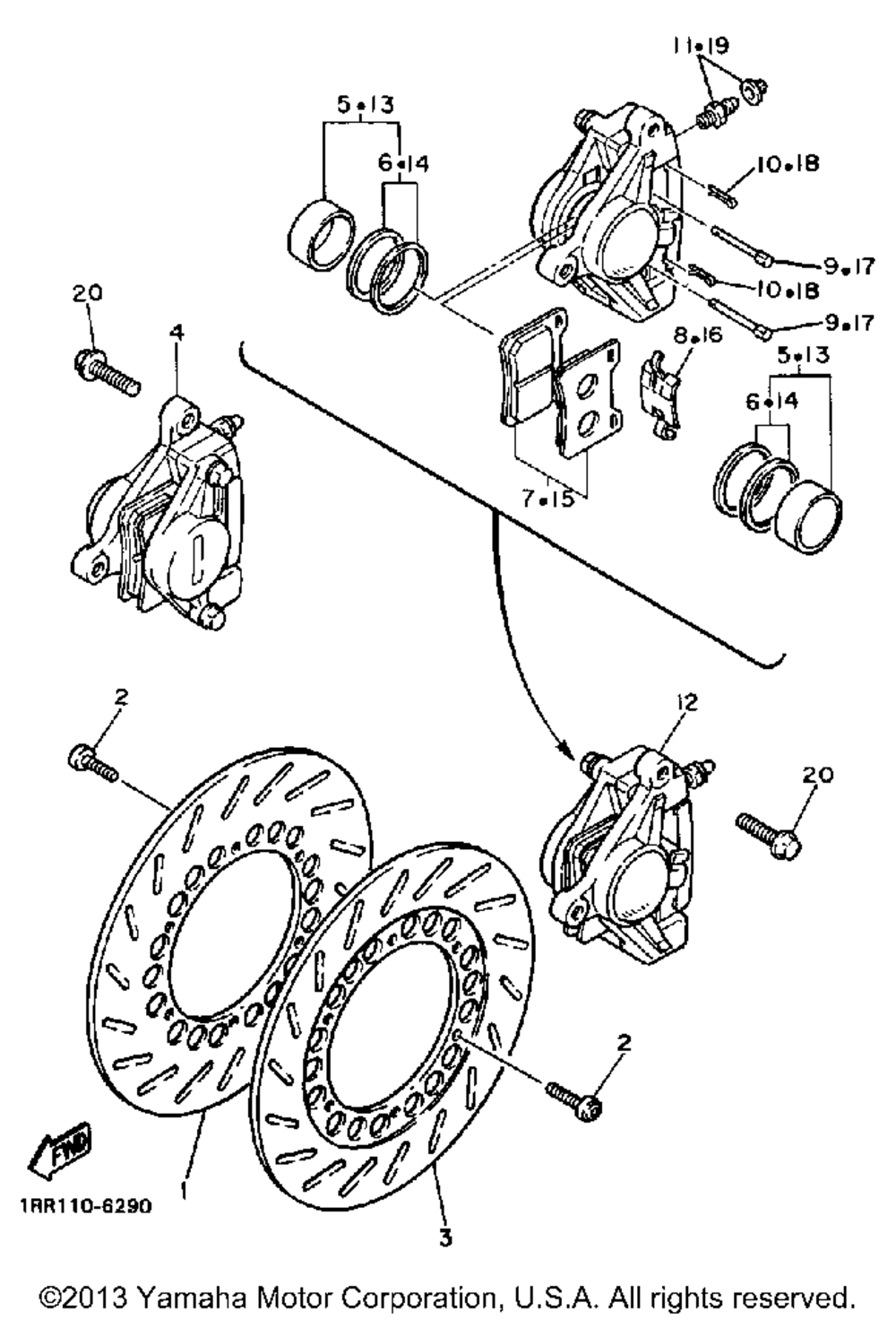 Front brake caliper