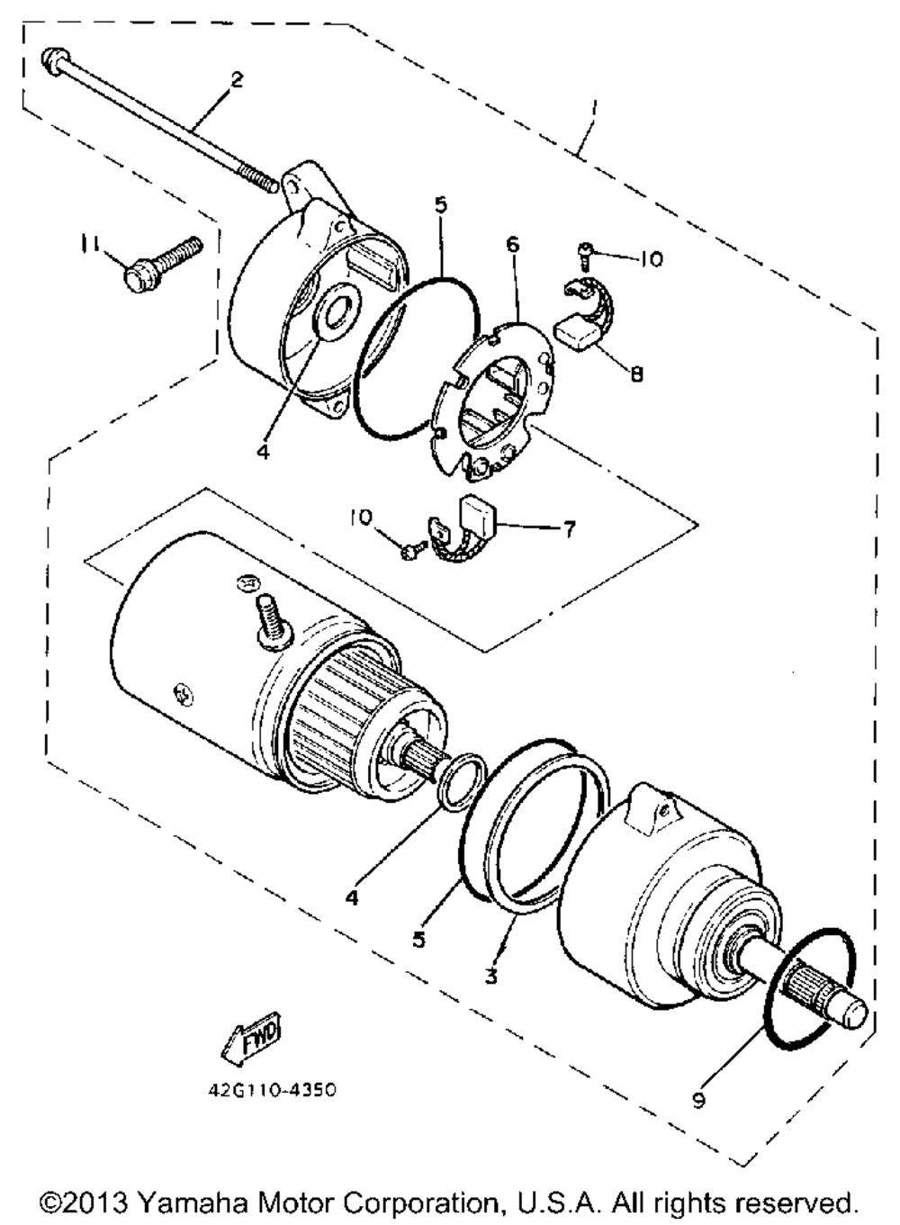 Starting motor