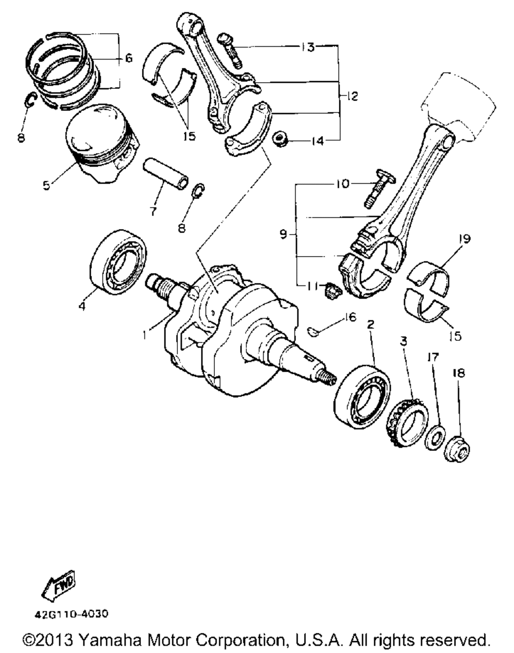 Crankshaft piston