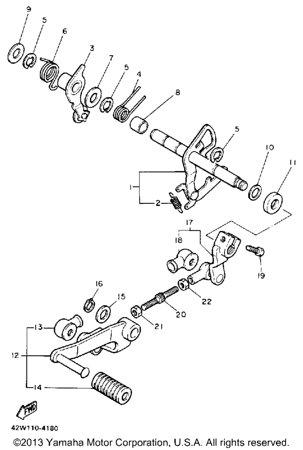 Shift shaft