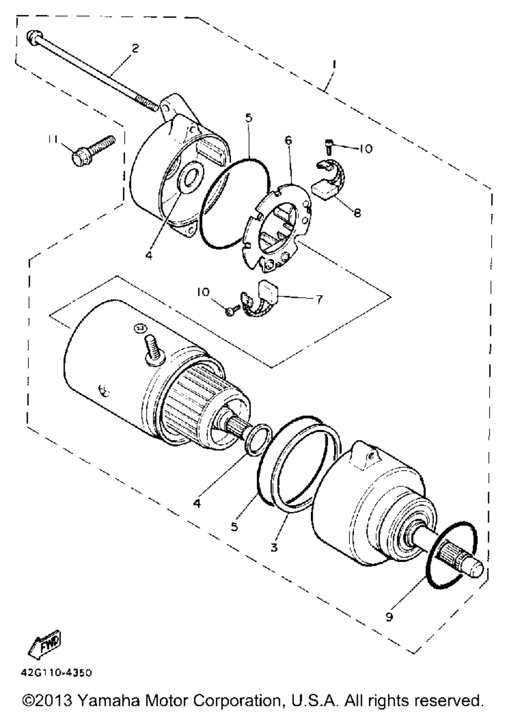 Starting motor