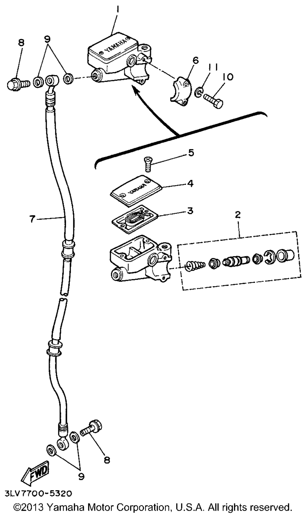 Front master cylinder