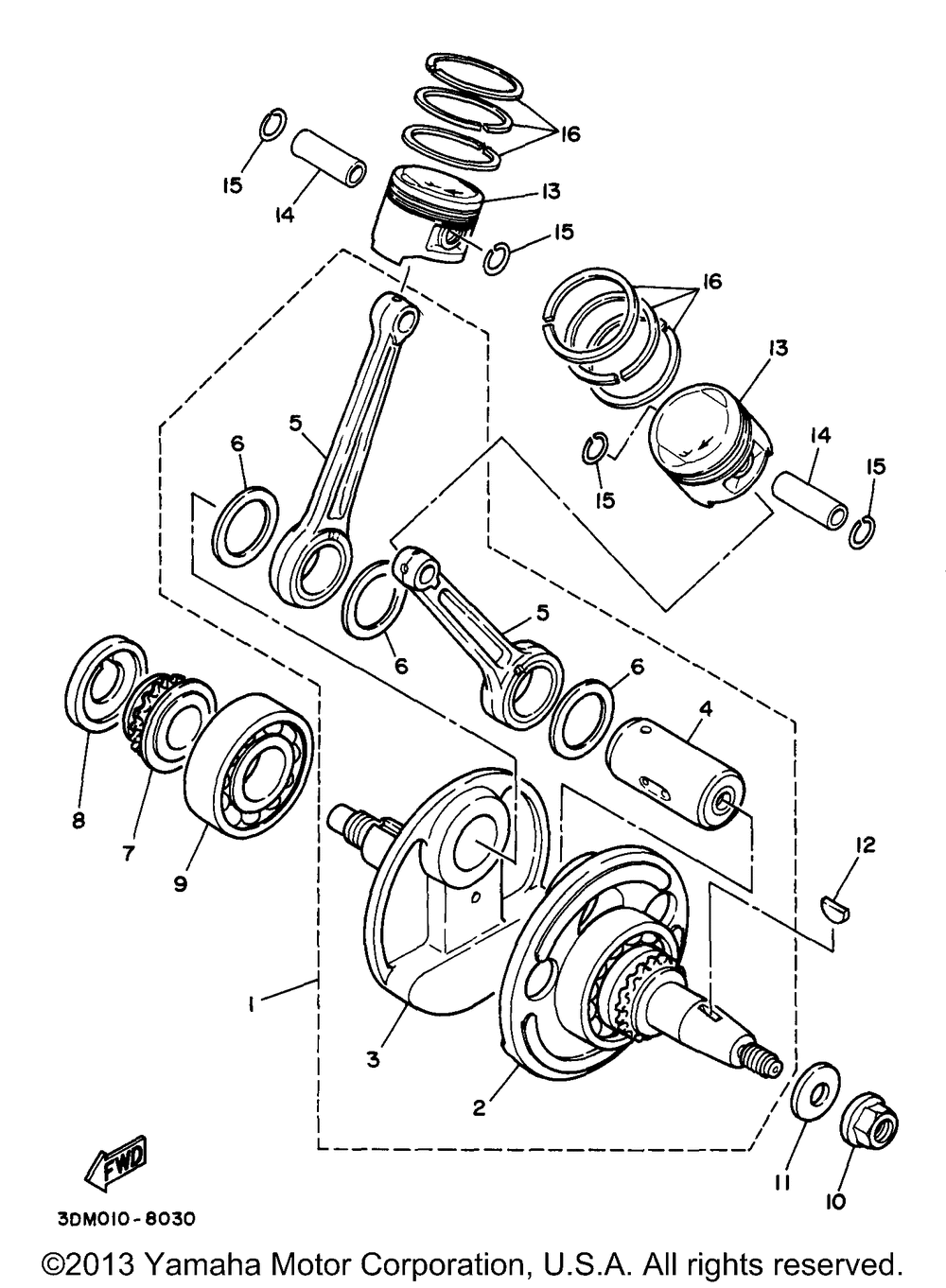 Crankshaft piston