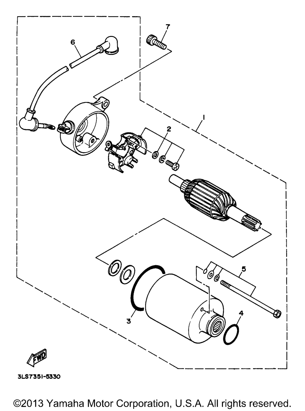 Starting motor