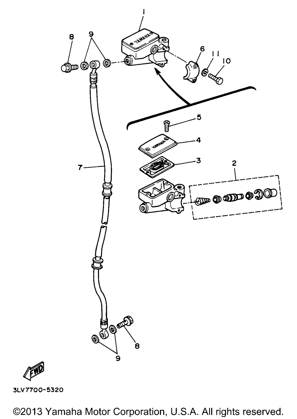 Front master cylinder