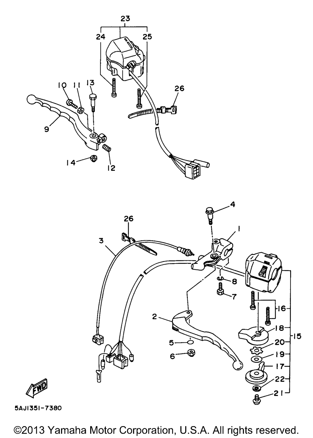 Handle switch lever