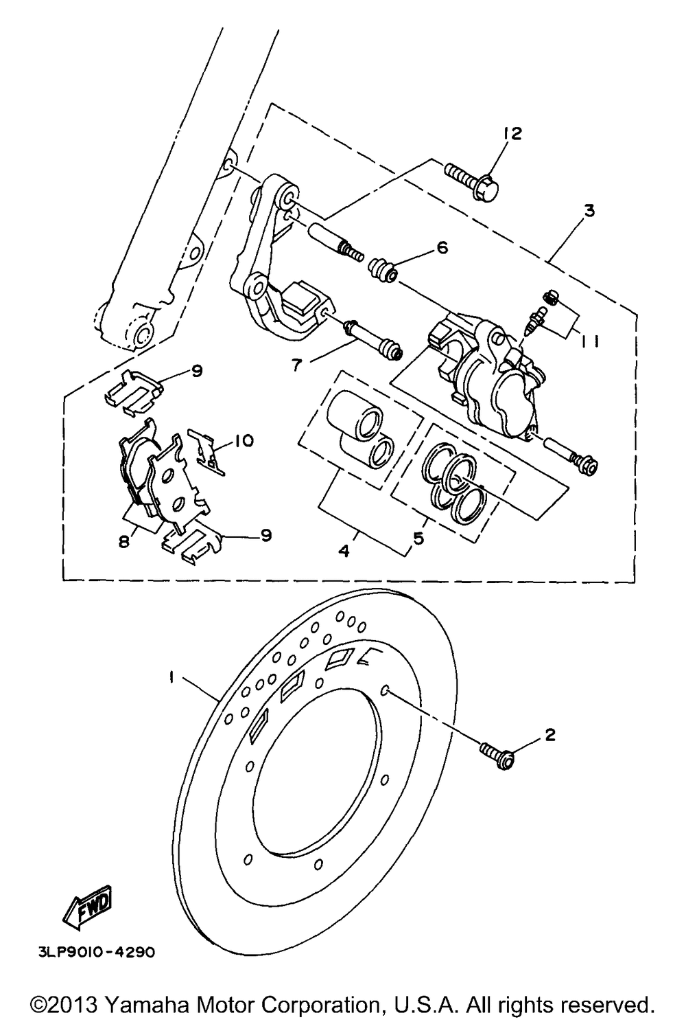 Front brake caliper