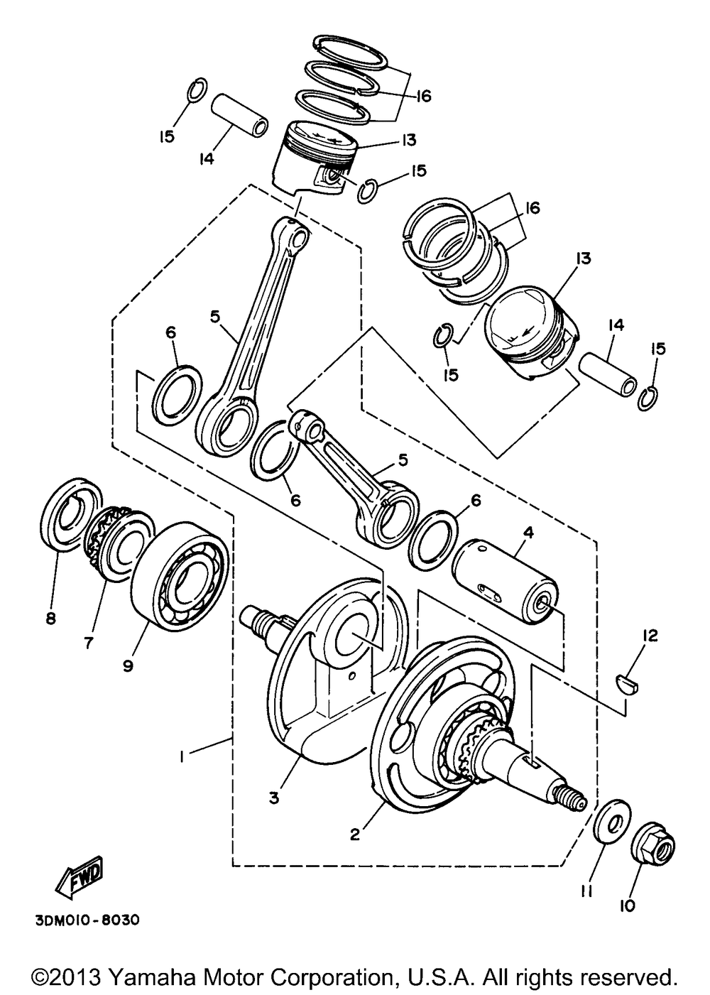 Crankshaft piston