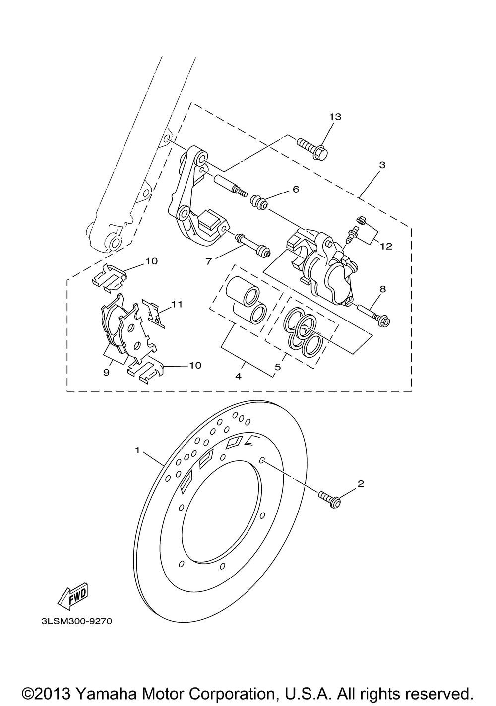 Front brake caliper