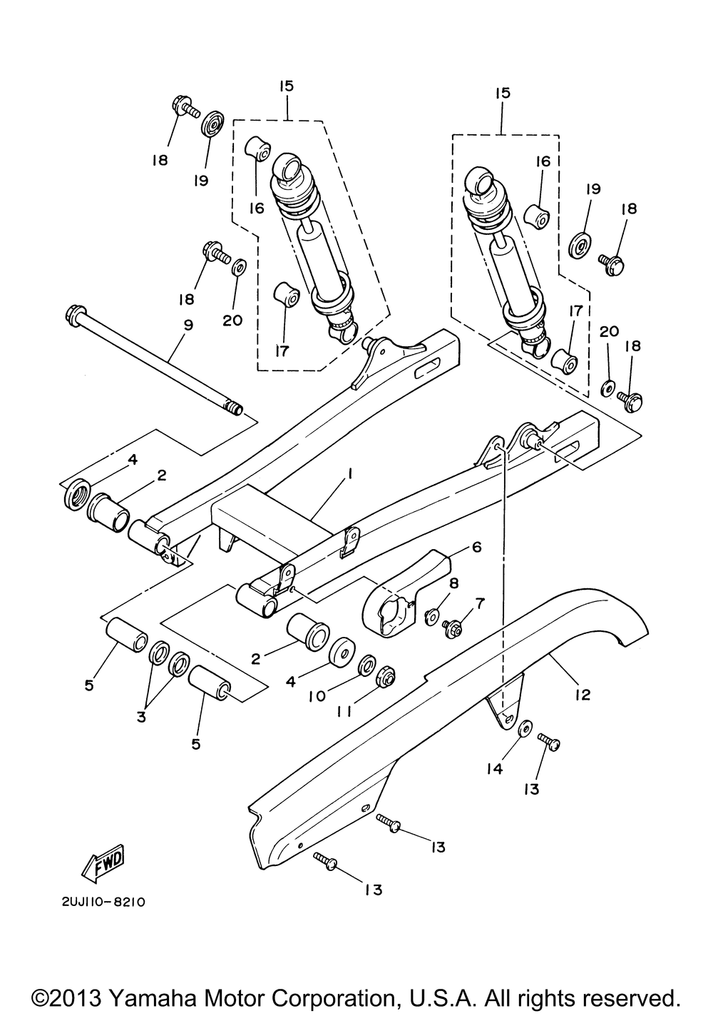 Rear arm suspension