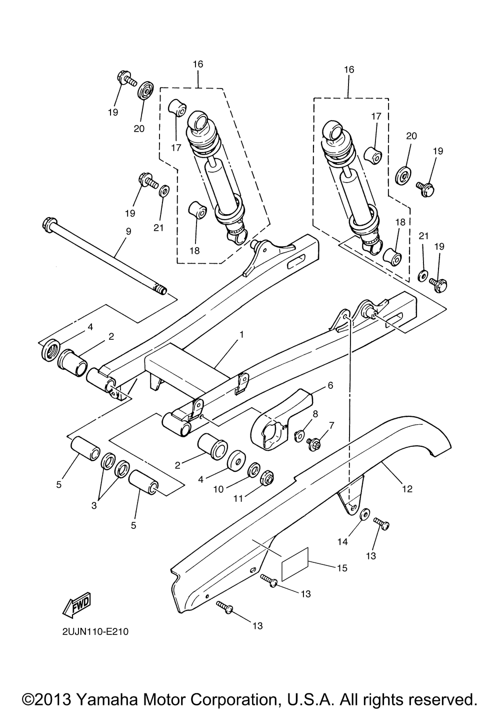 Rear arm suspension