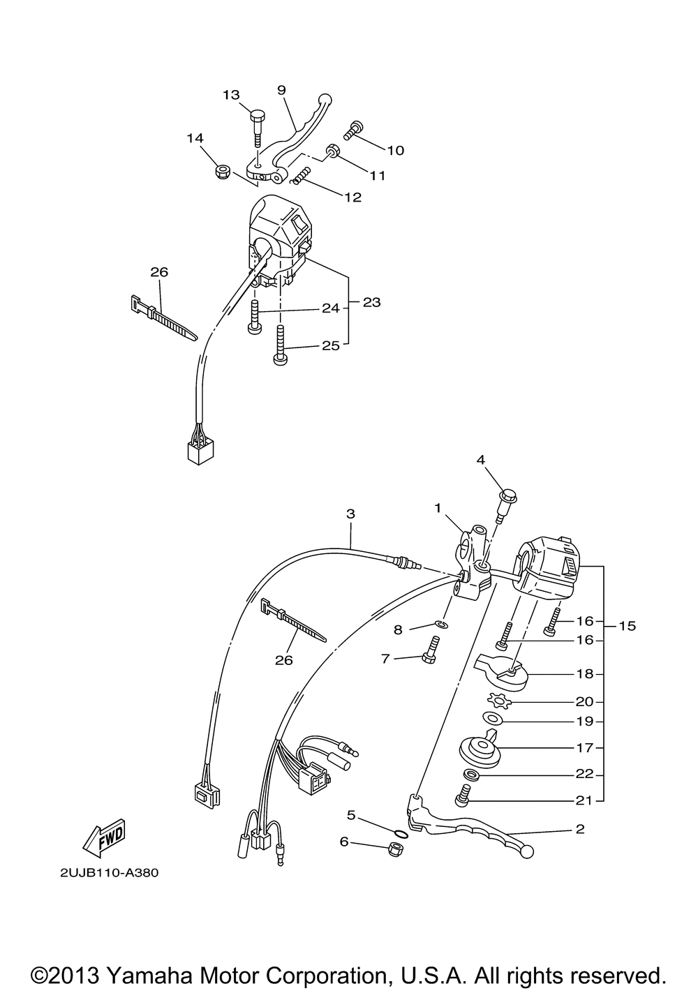 Handle switch lever