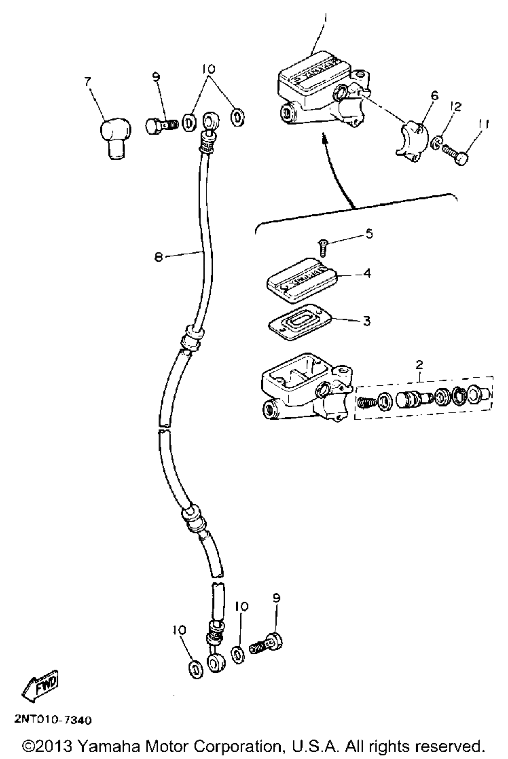 Front master cylinder