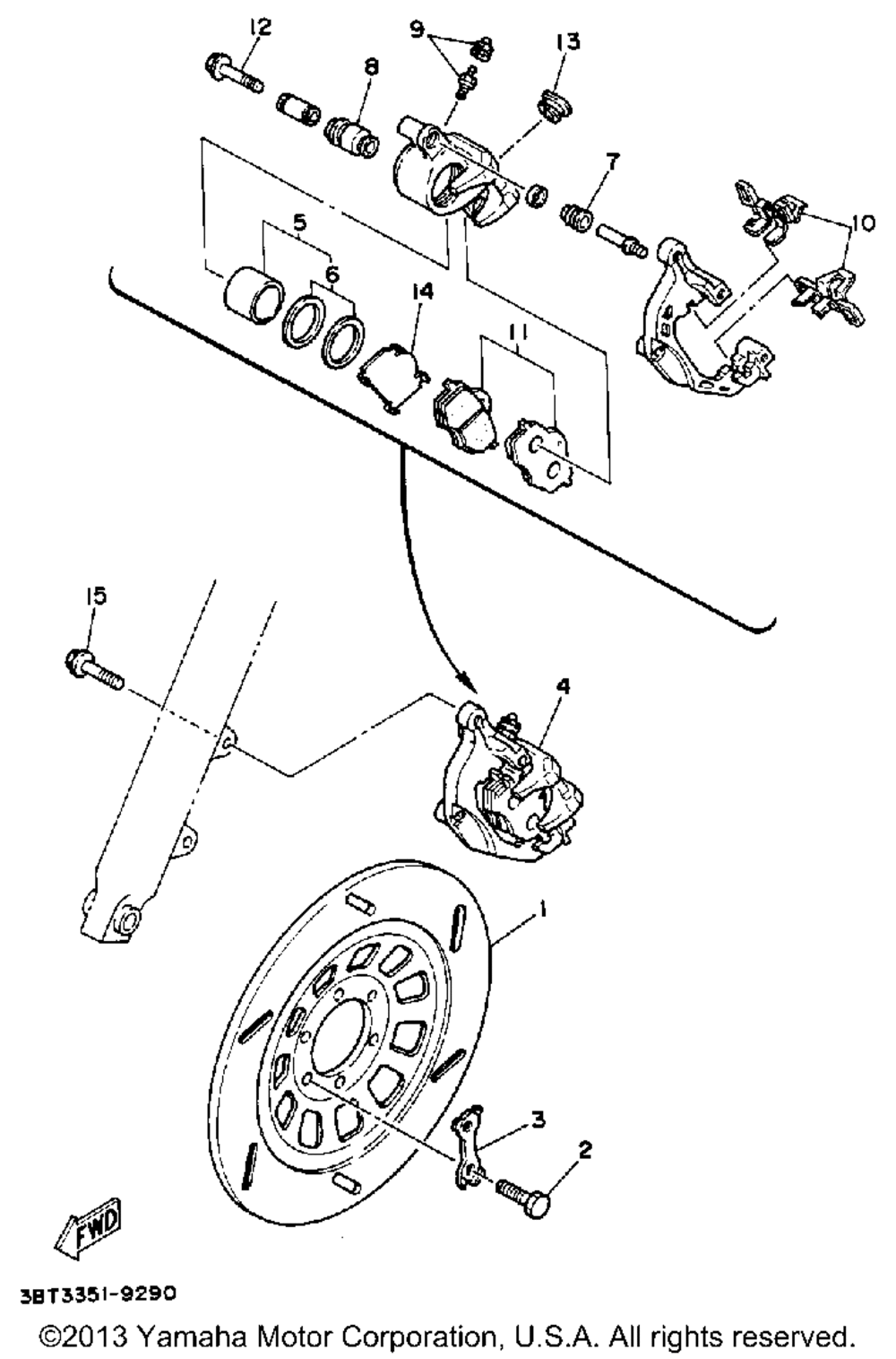 Front brake caliper