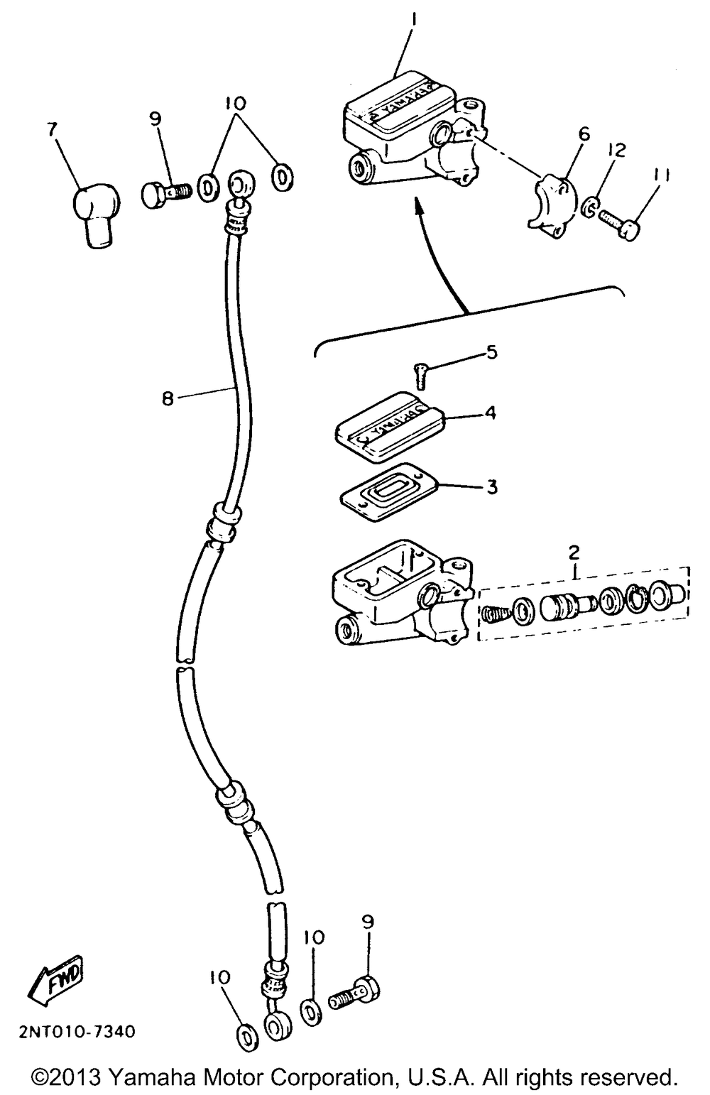 Front master cylinder