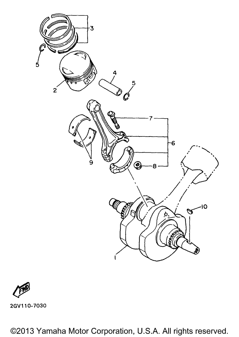 Crankshaft piston