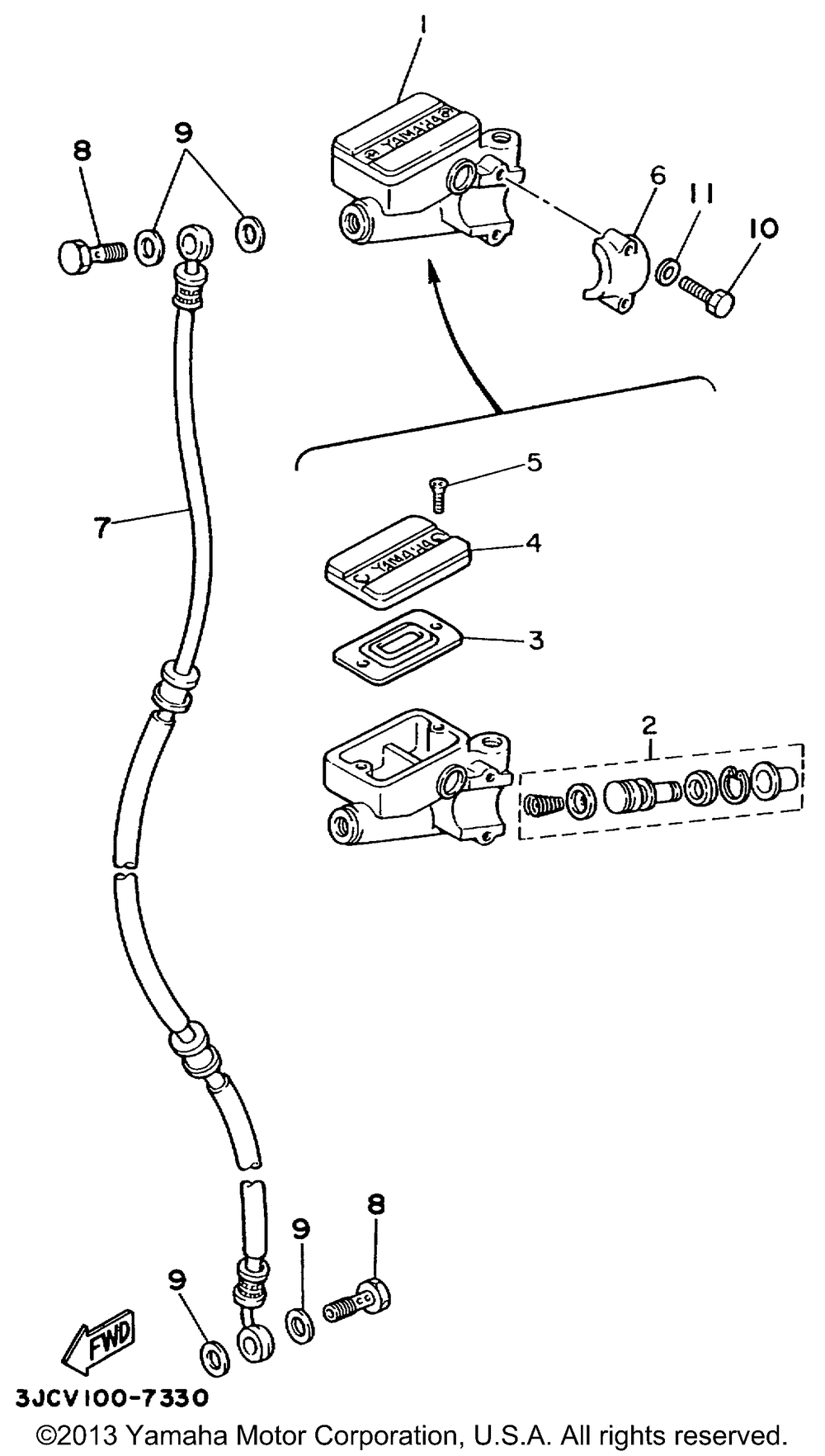 Front master cylinder