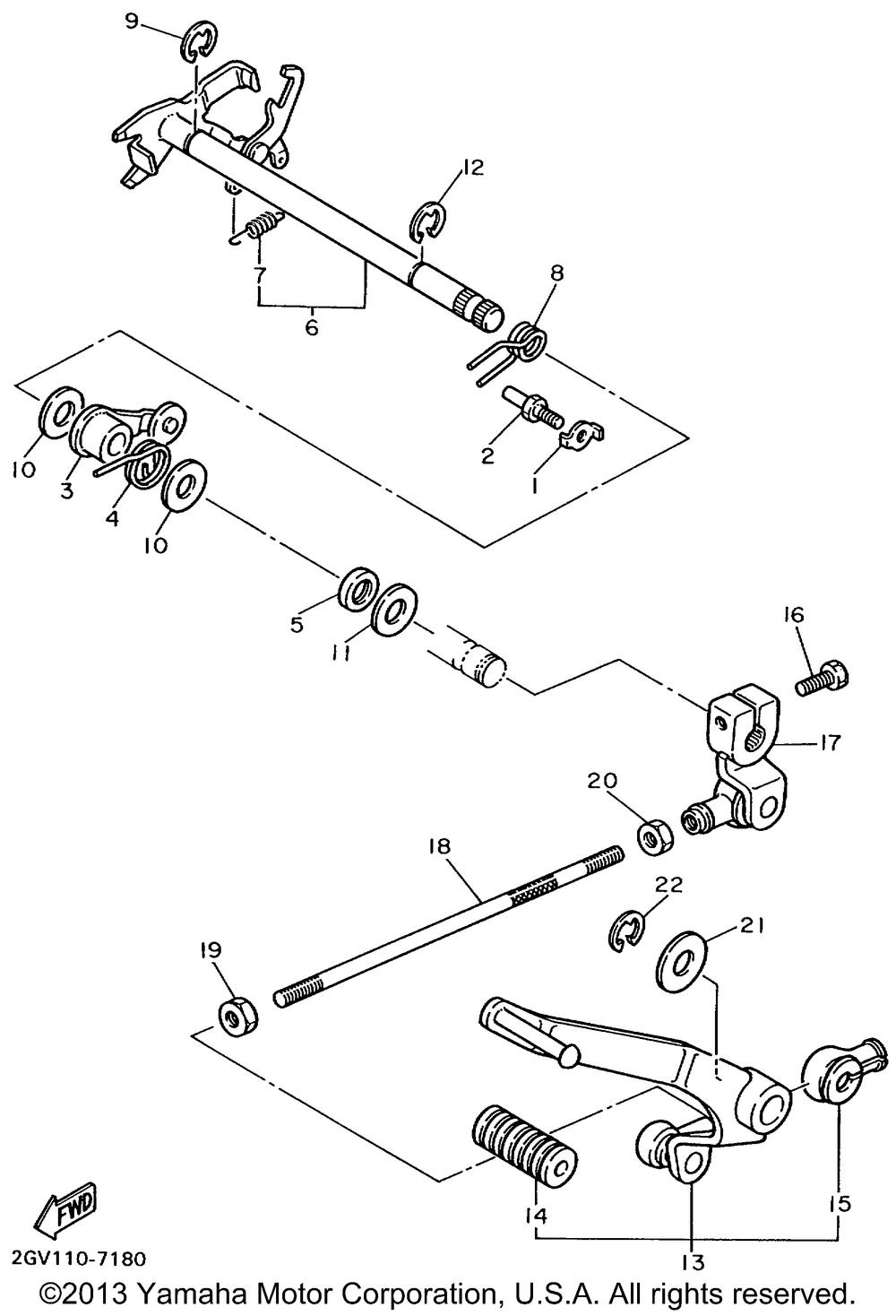 Shift shaft