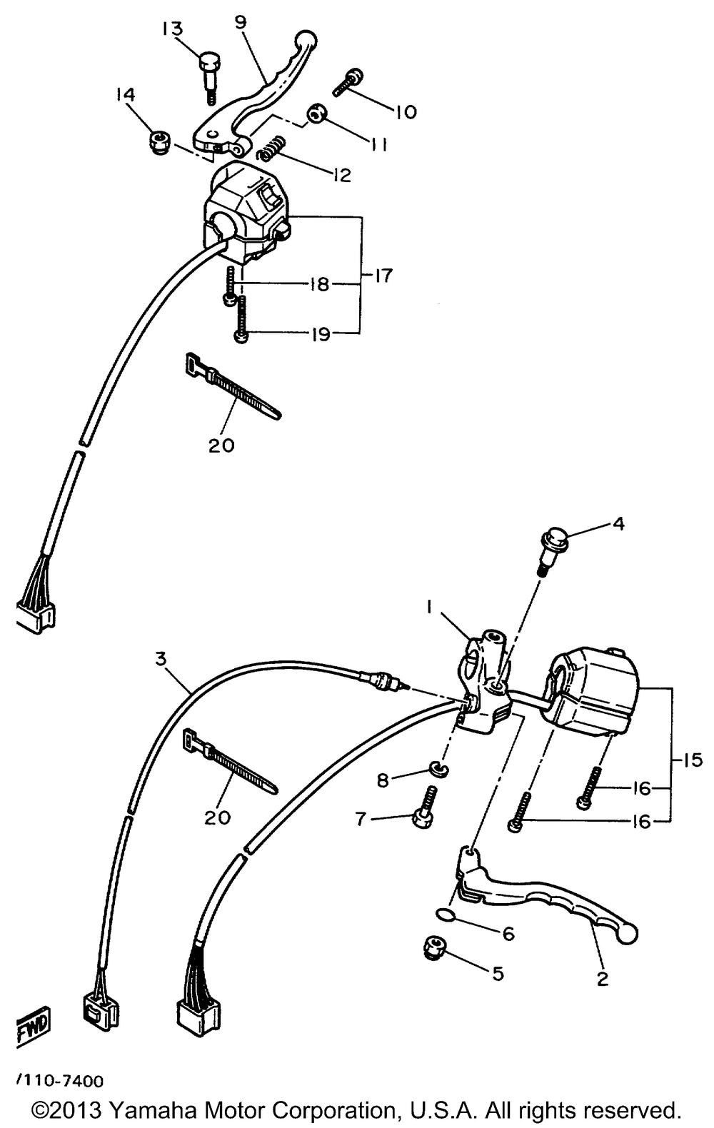 Handle switch lever