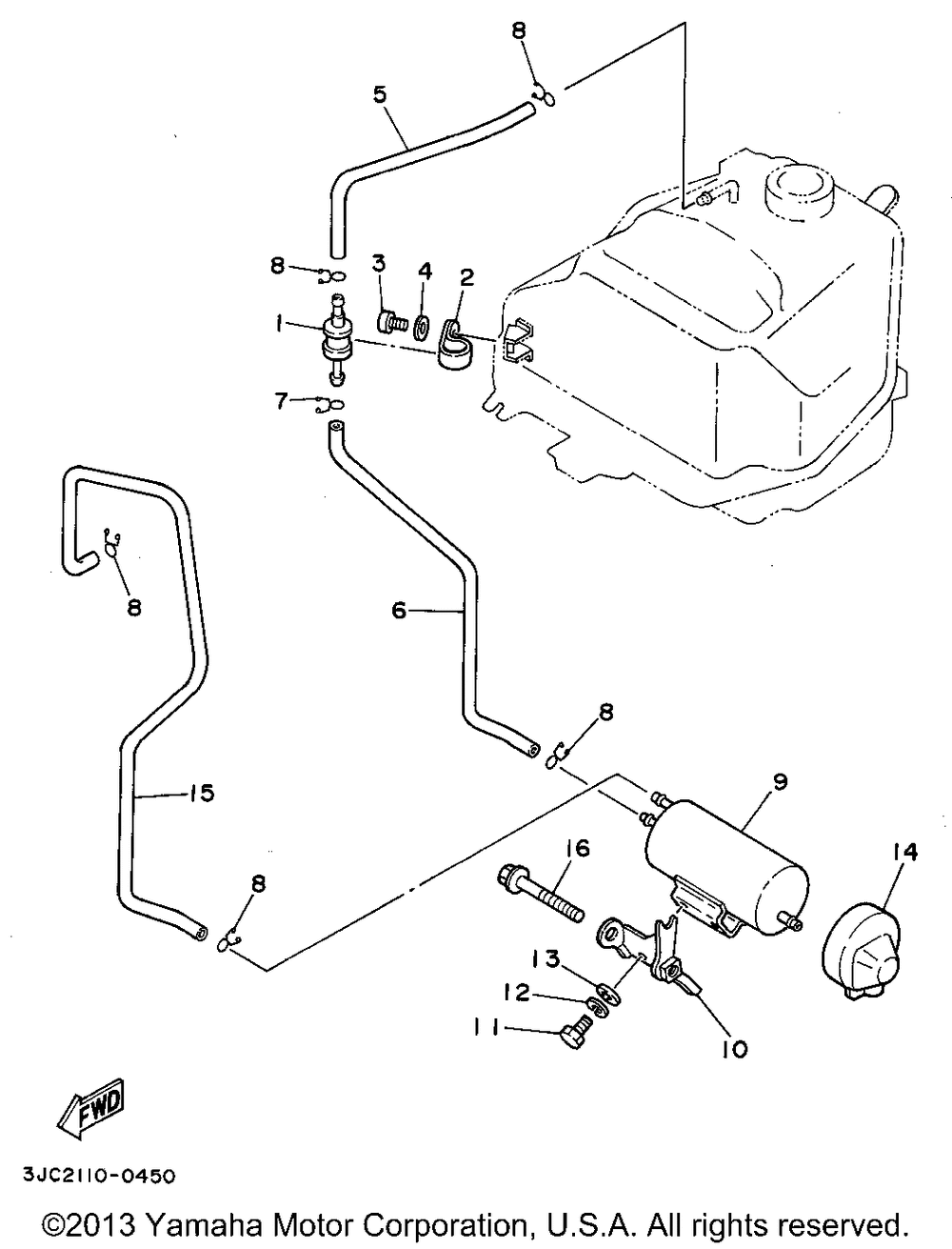 Fuel tank california only