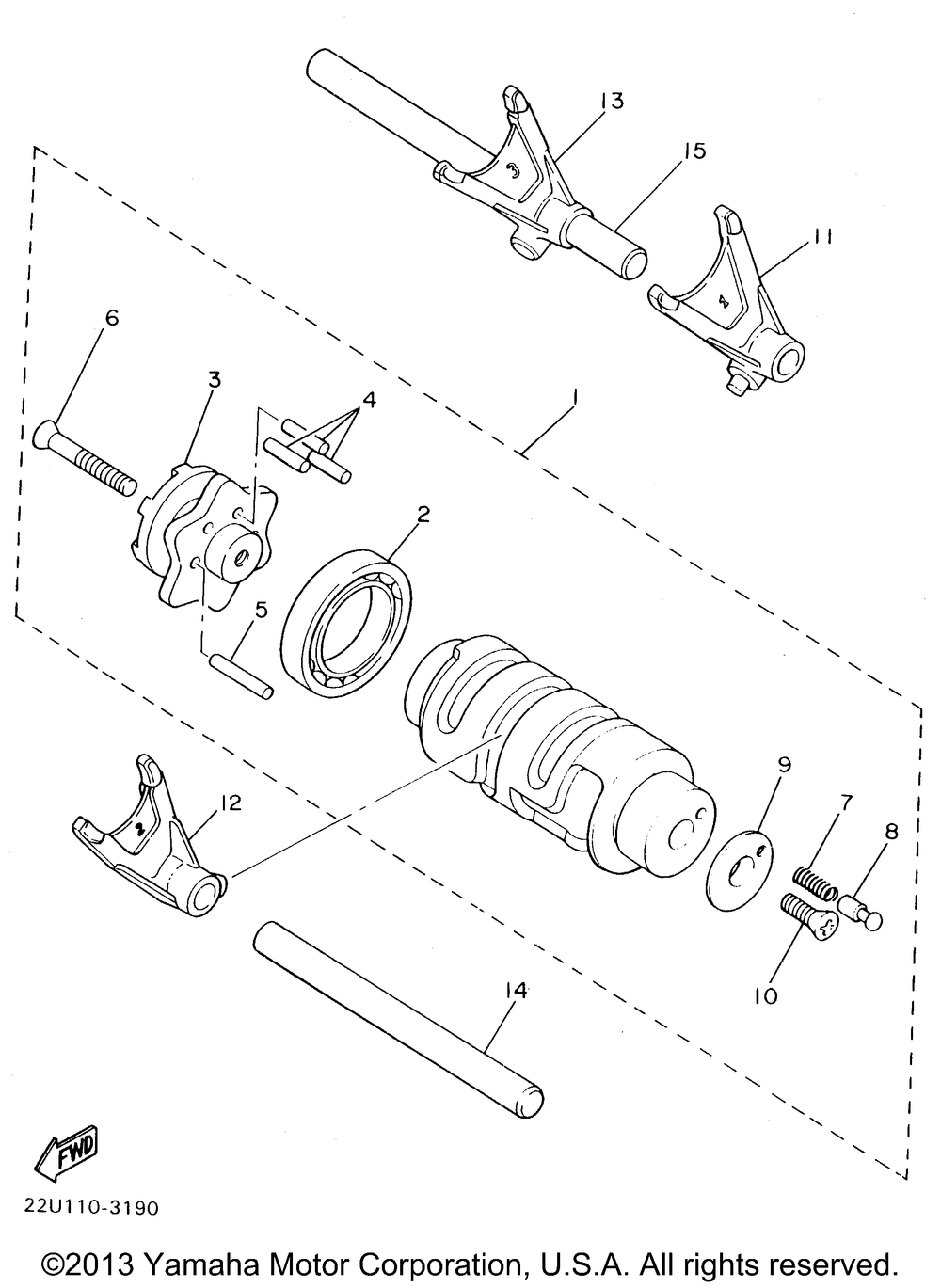 Shift cam shift fork